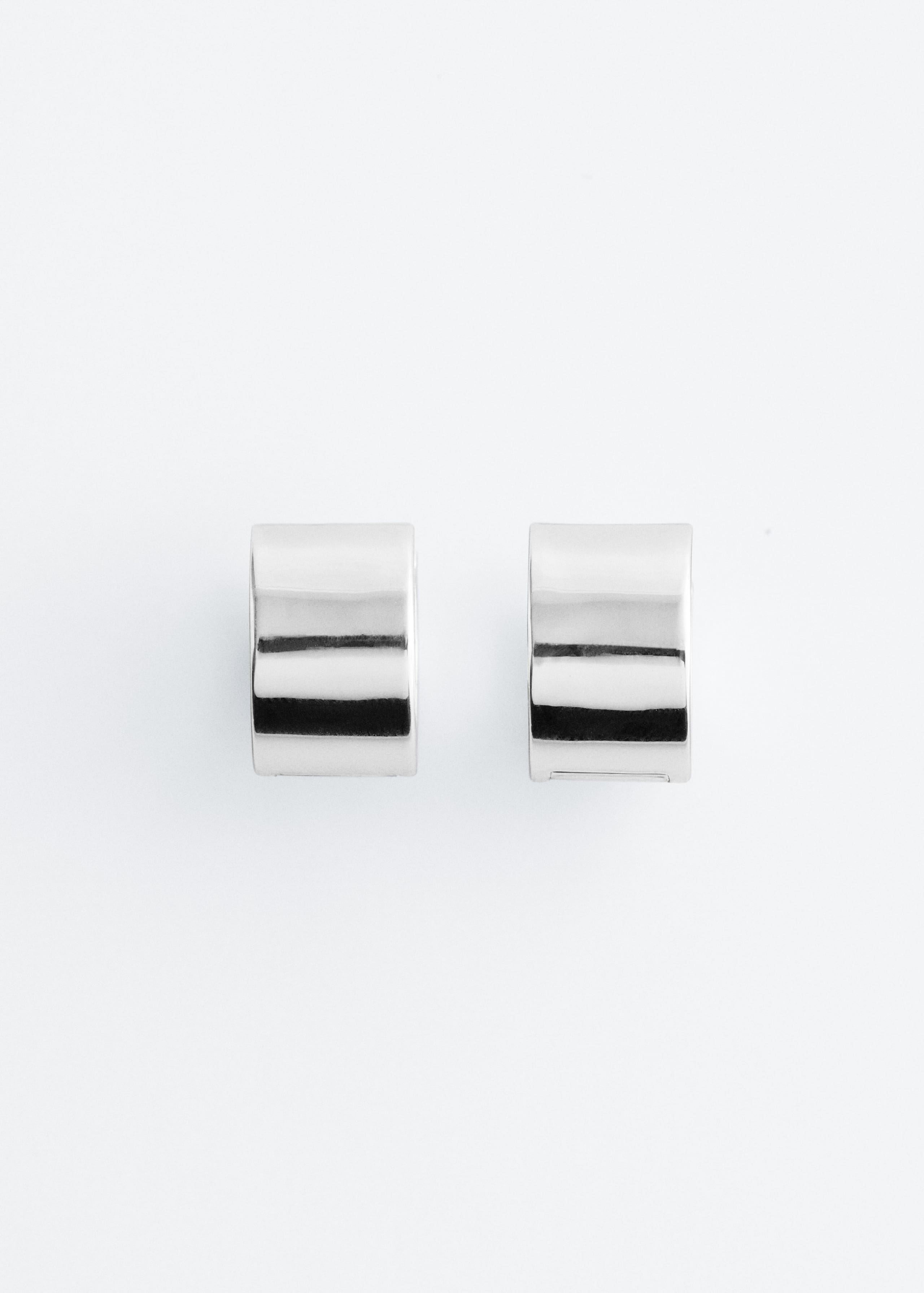 Image of Chunky Angular Hoop Earrings