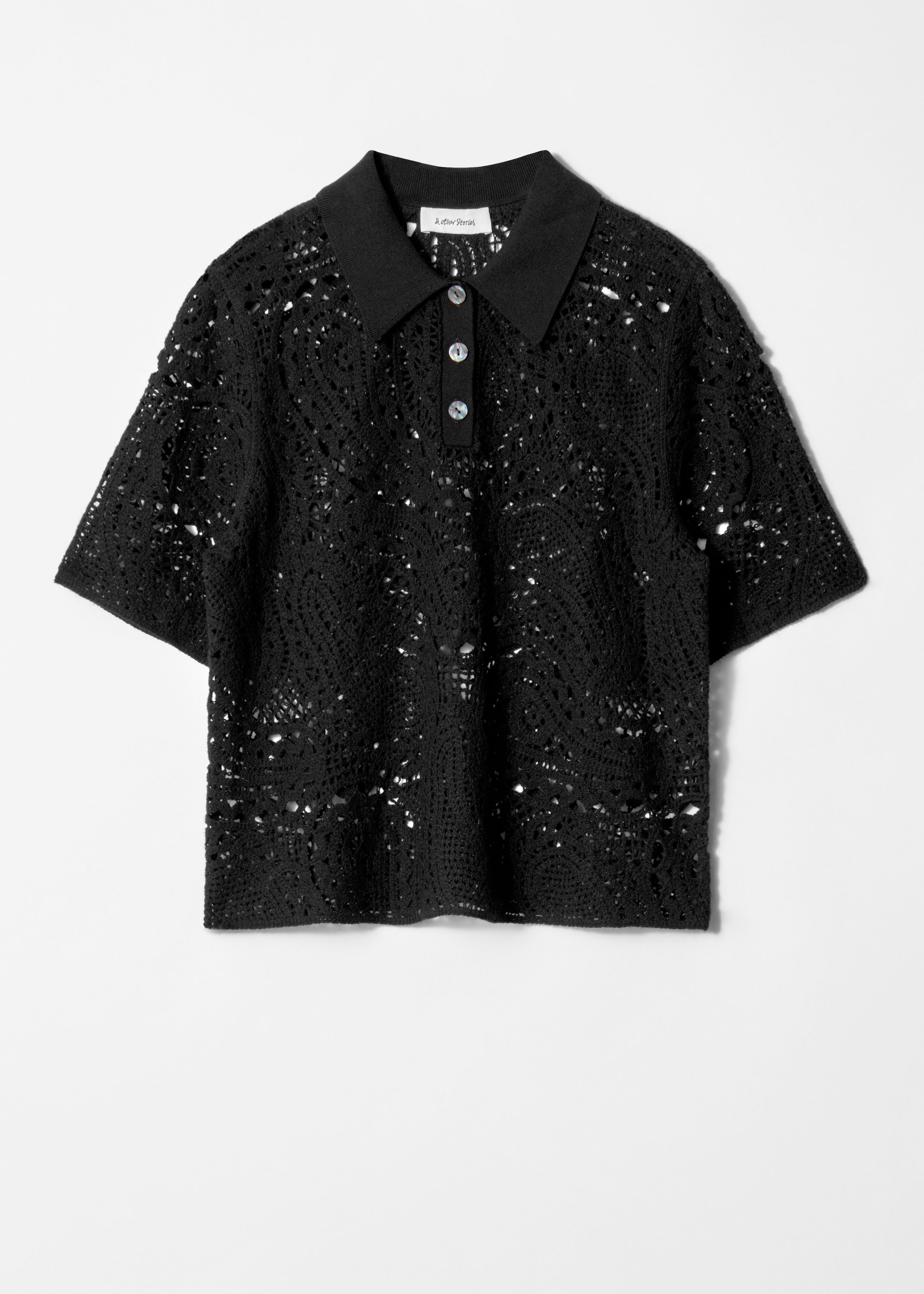 トップス TAROHORIUCHI Print Sheer Polo Top Pilcro Short-Sleeve Polo Top | Anthropologie