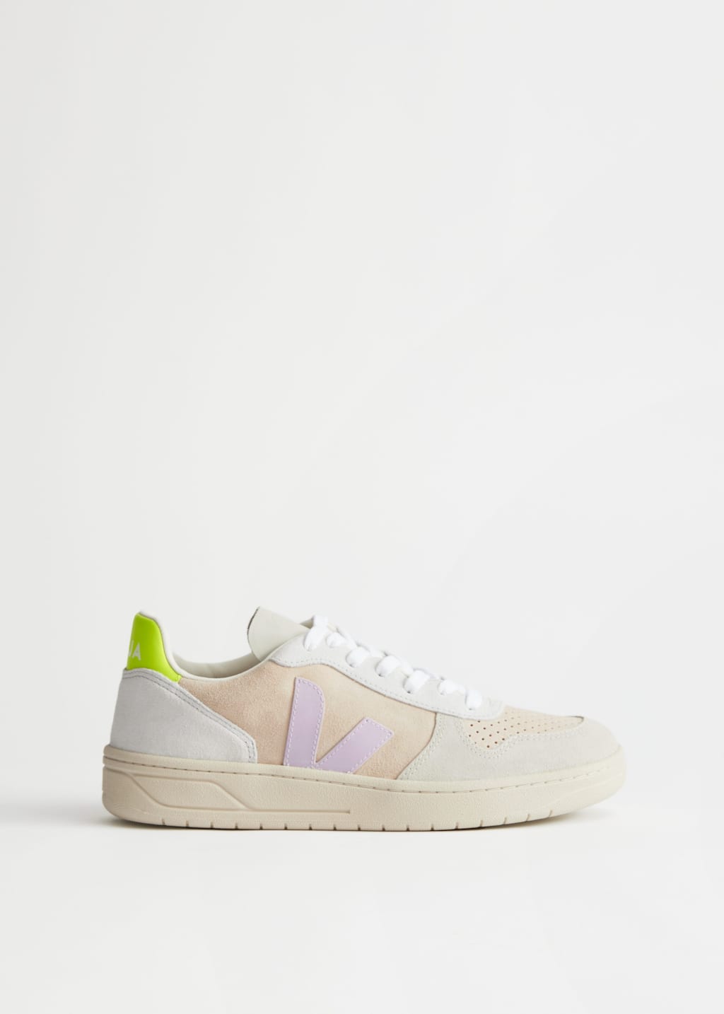 Veja V-10 Suede Sneakers - Yellow/Lilac/Pink - Still Life