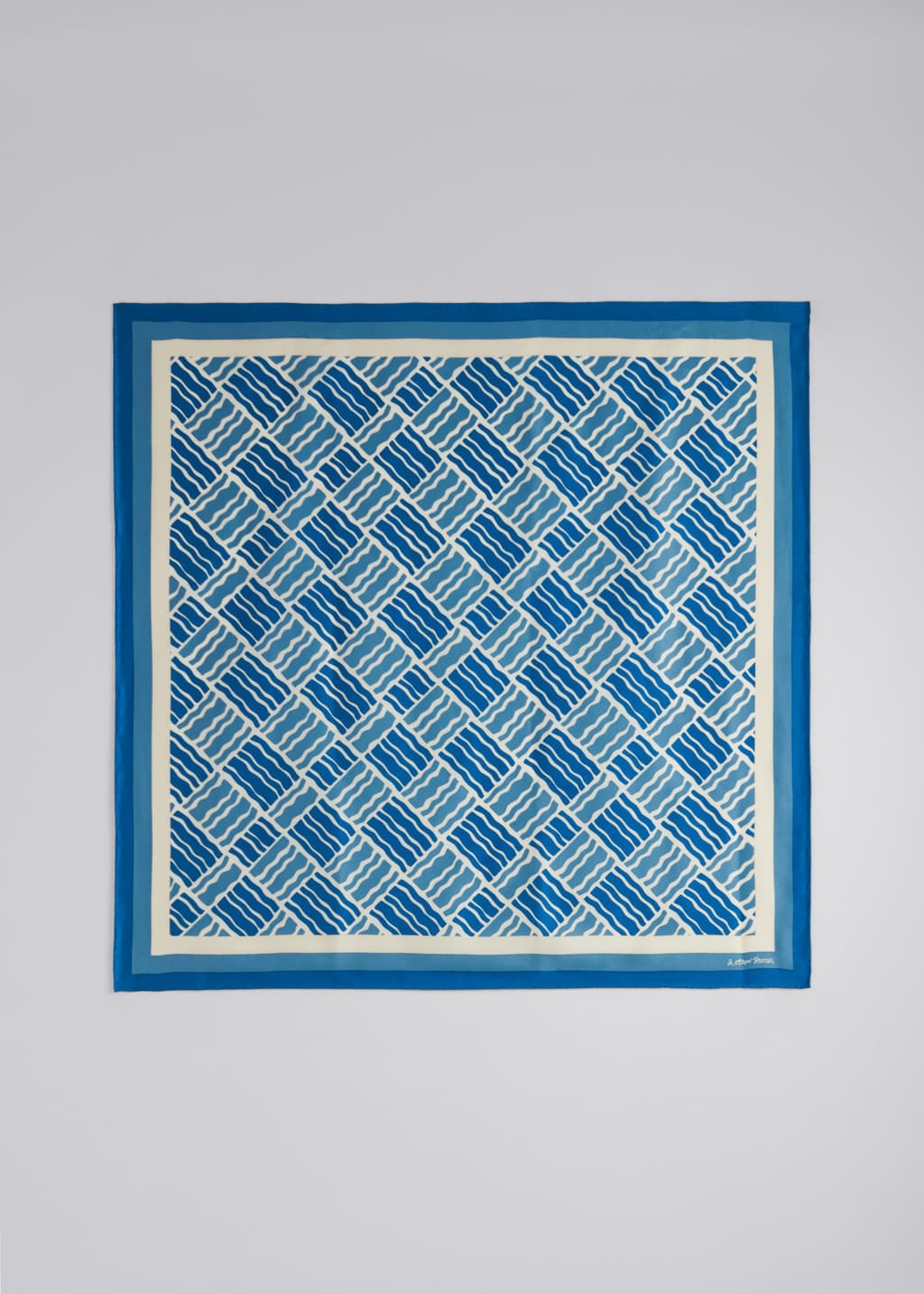 Foulard stampato - Blu - Natura morta
