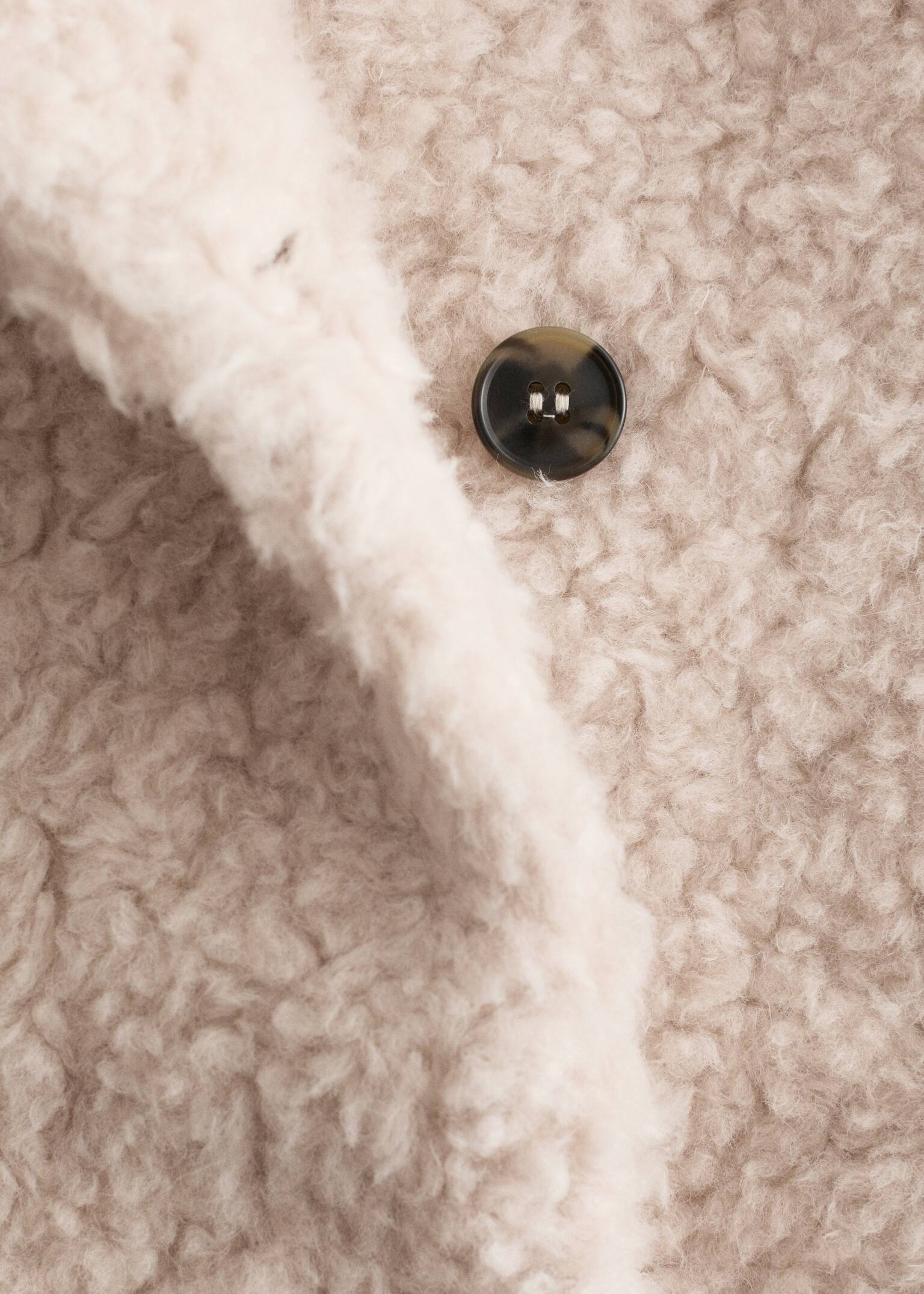 Wool-Blend Faux-Fur Jacket - Beige - 6