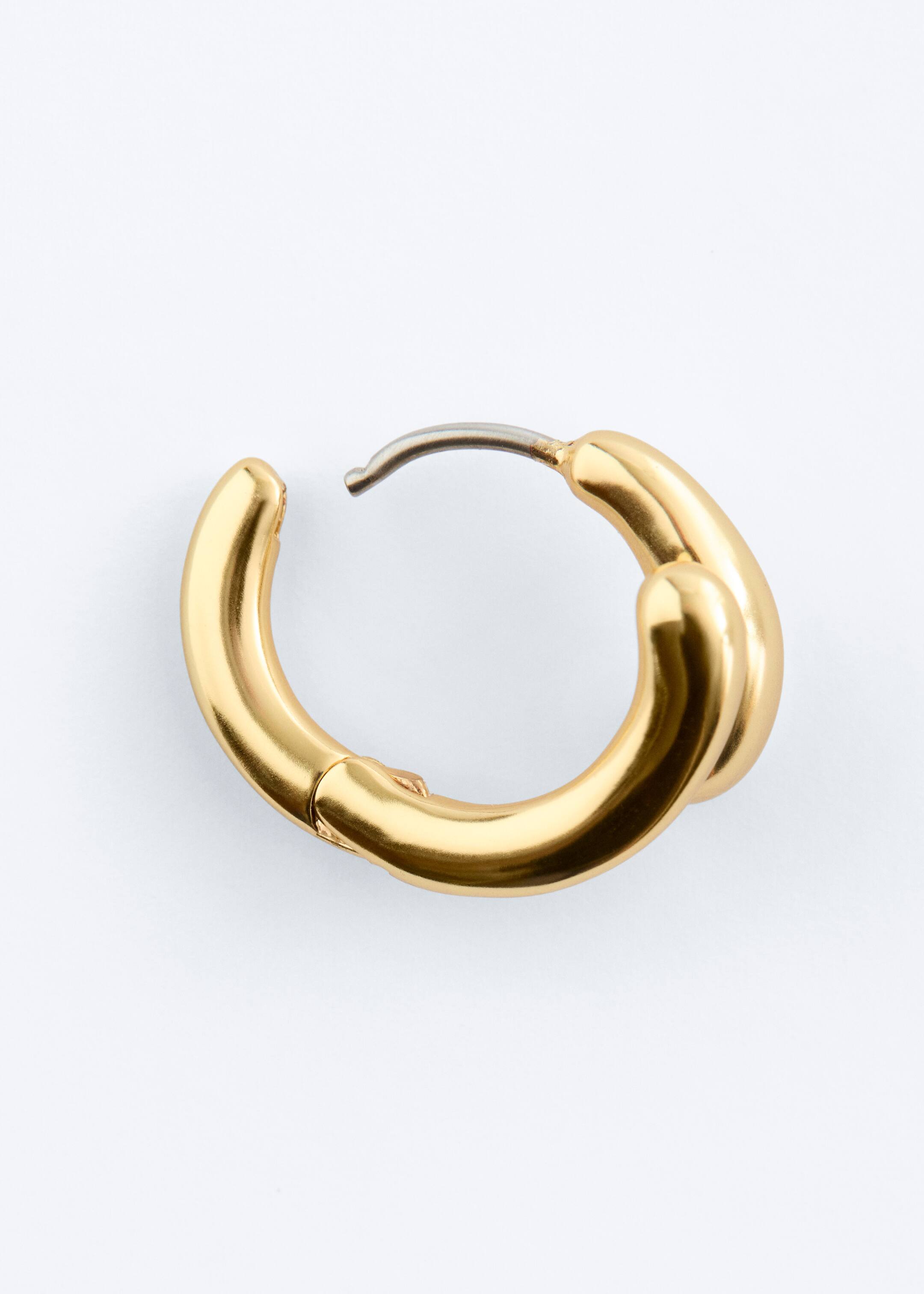 Visa större bild: Two-Part Hoop Earrings - Gold - DAM | H&M FI 4