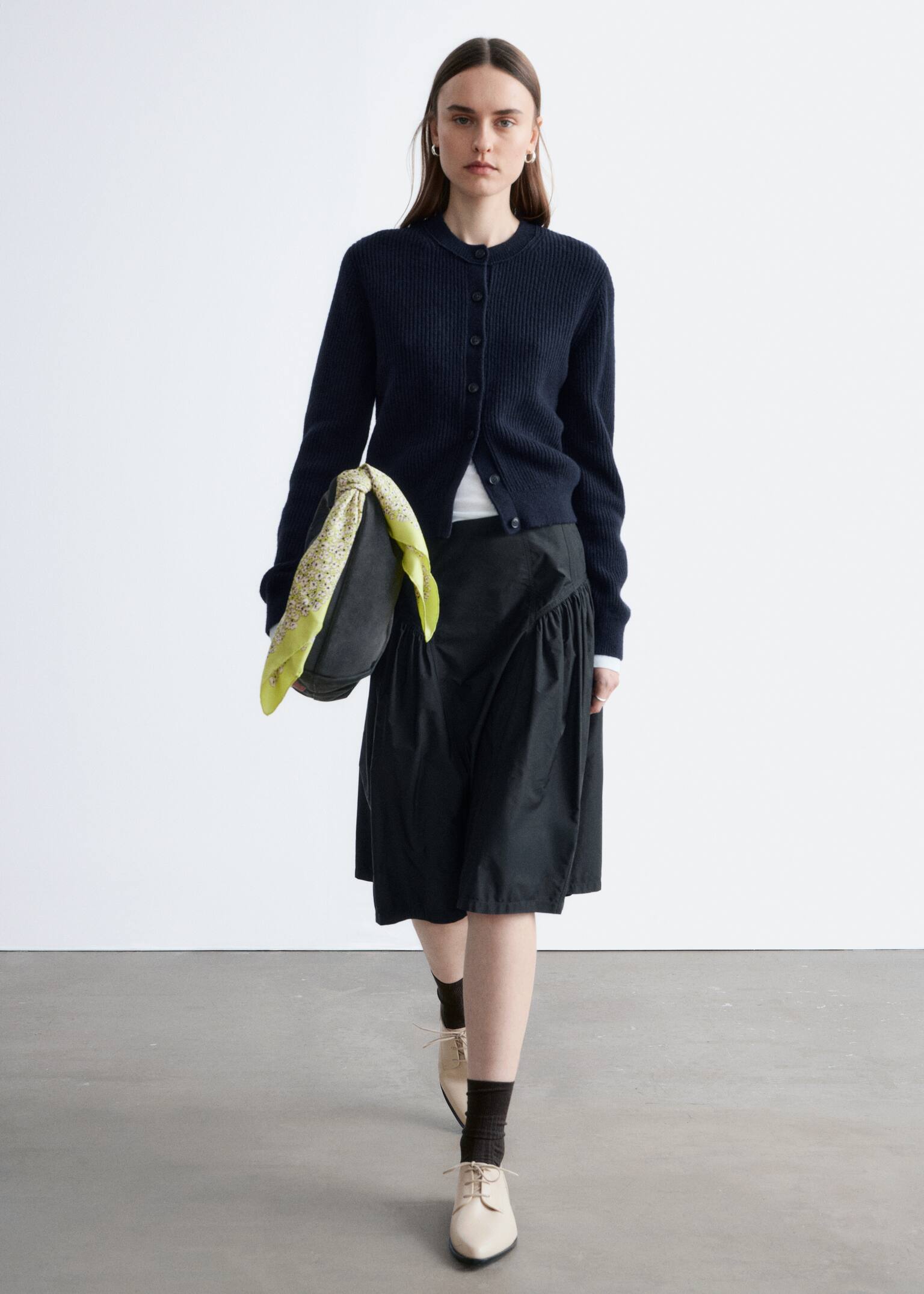 קרדיגן מתערובת צמר - כחול/ירוק/אפור מלנג' - 5