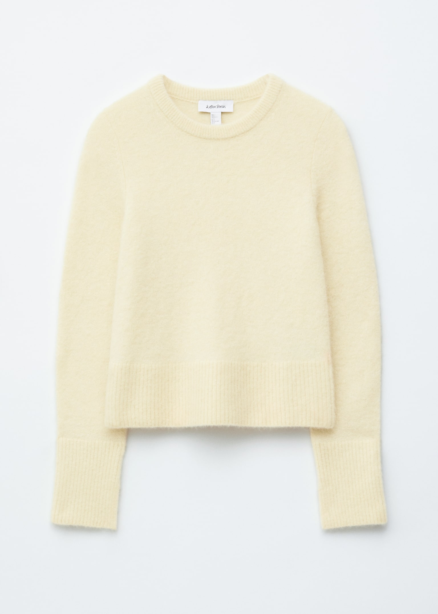 Slim Fit Knitted Sweater - Light Yellow - 2