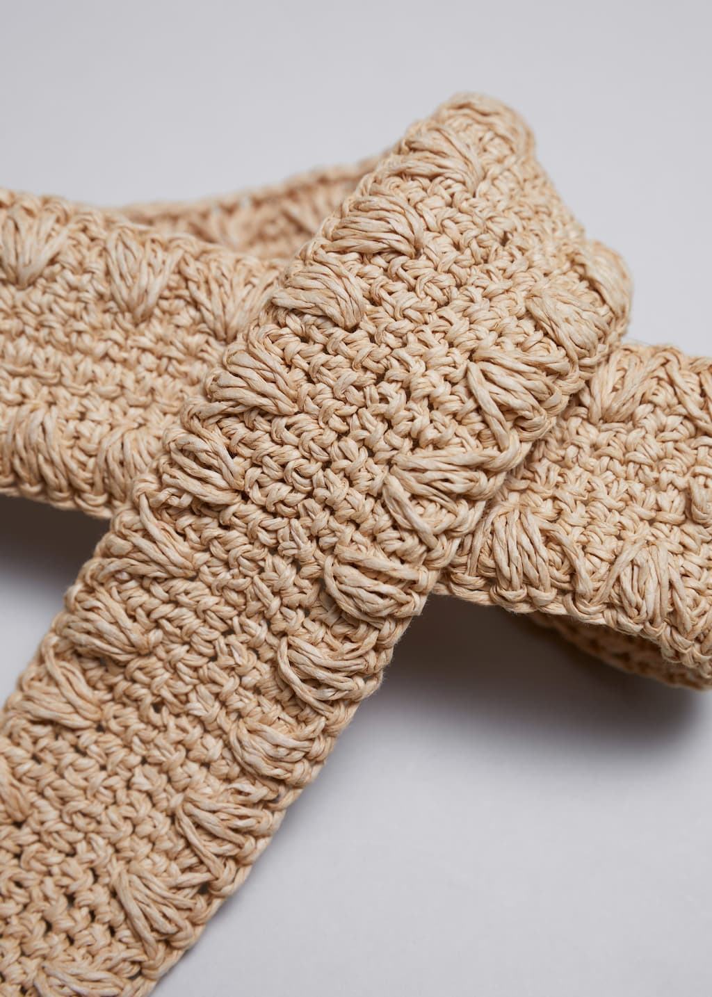 Crochet Straw Belt - {{variantName}} - Descriptive Detail
