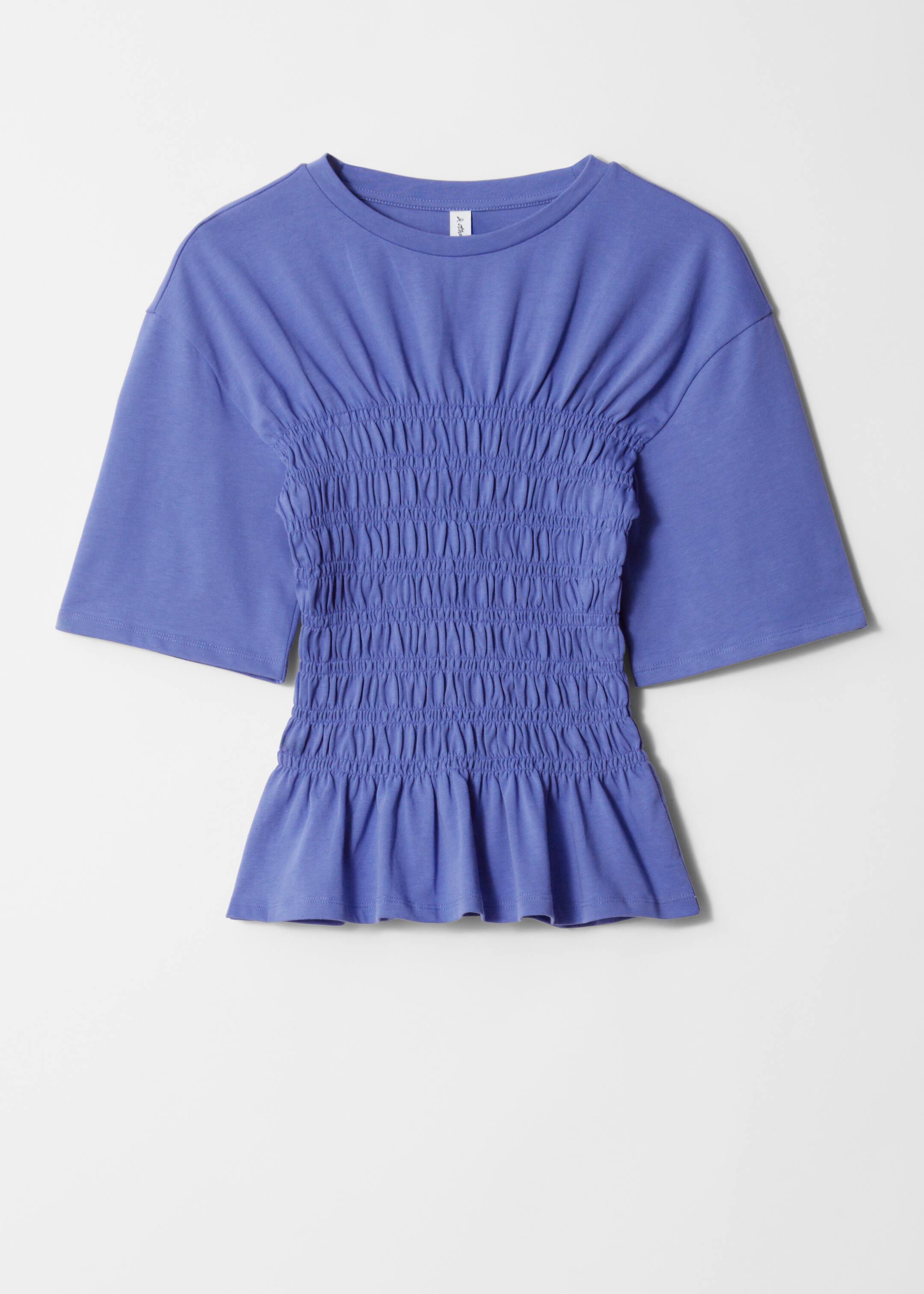 Προβολή μεγαλύτερης εικόνας: Smocked Crewneck Top - Μπλε - Ladies | H&M GR 5