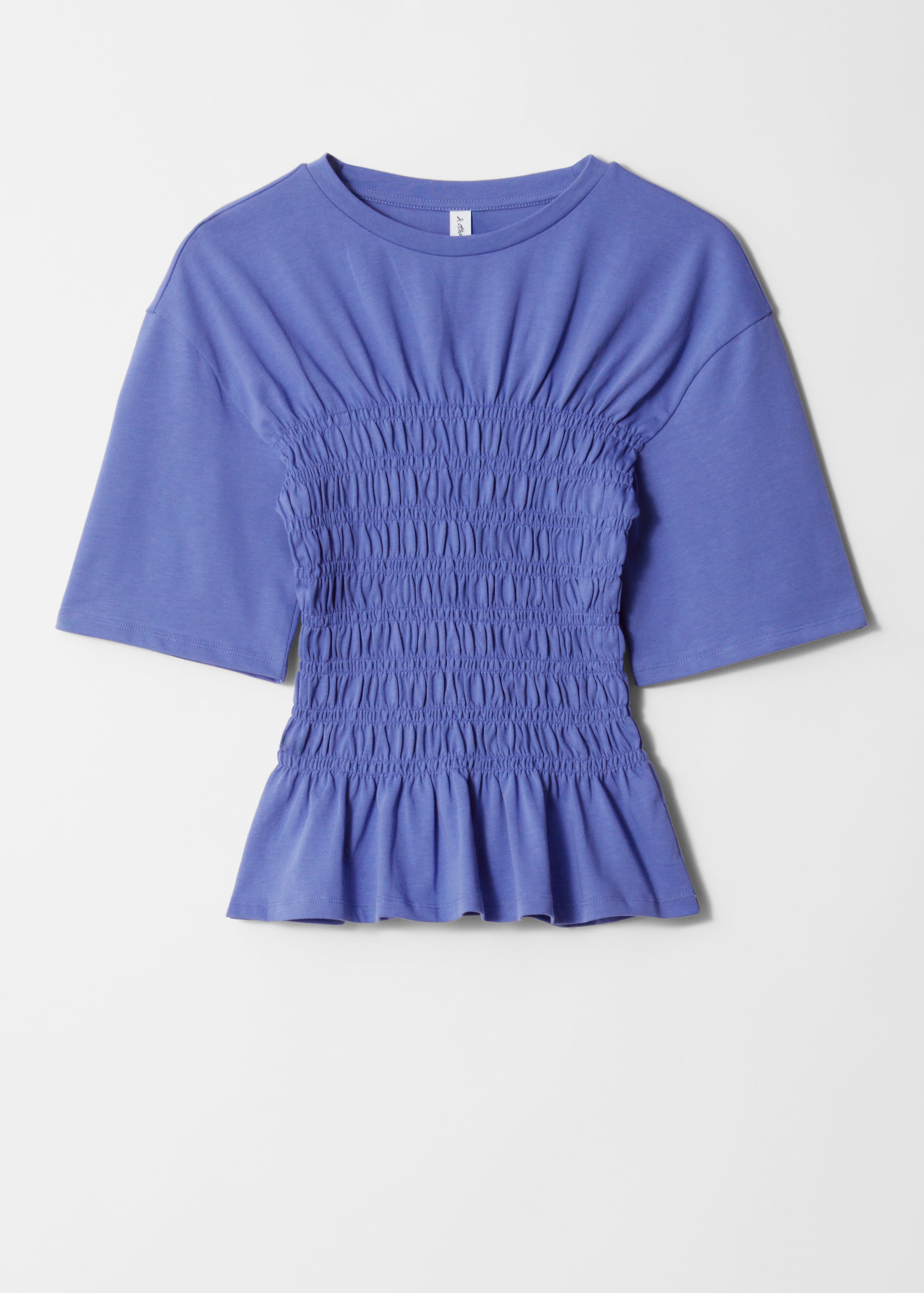 Grotere afbeelding bekijken: Smocked Crewneck Top - Blue - DAMES | H&M BE 5