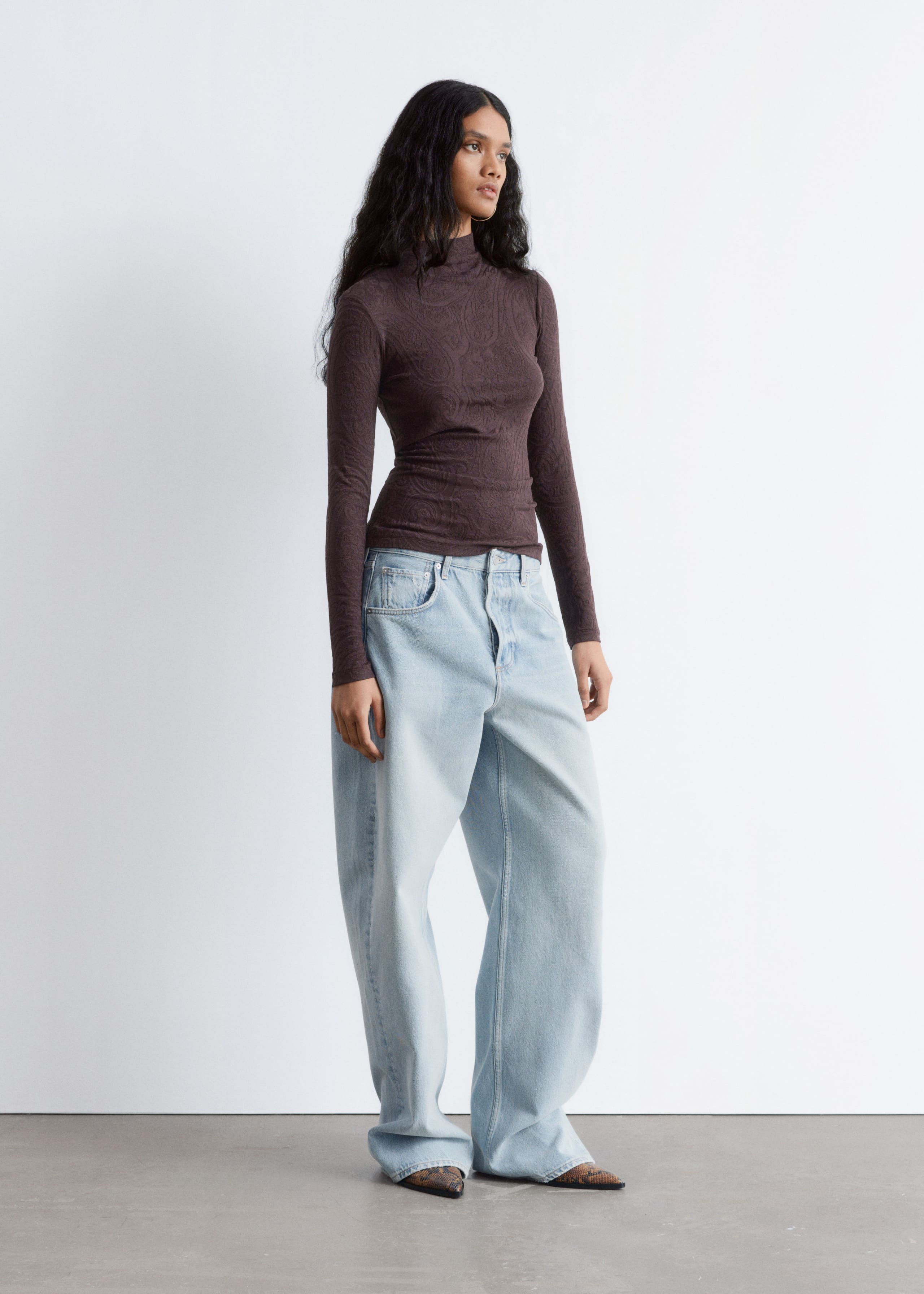 Image of Mock-Neck Top