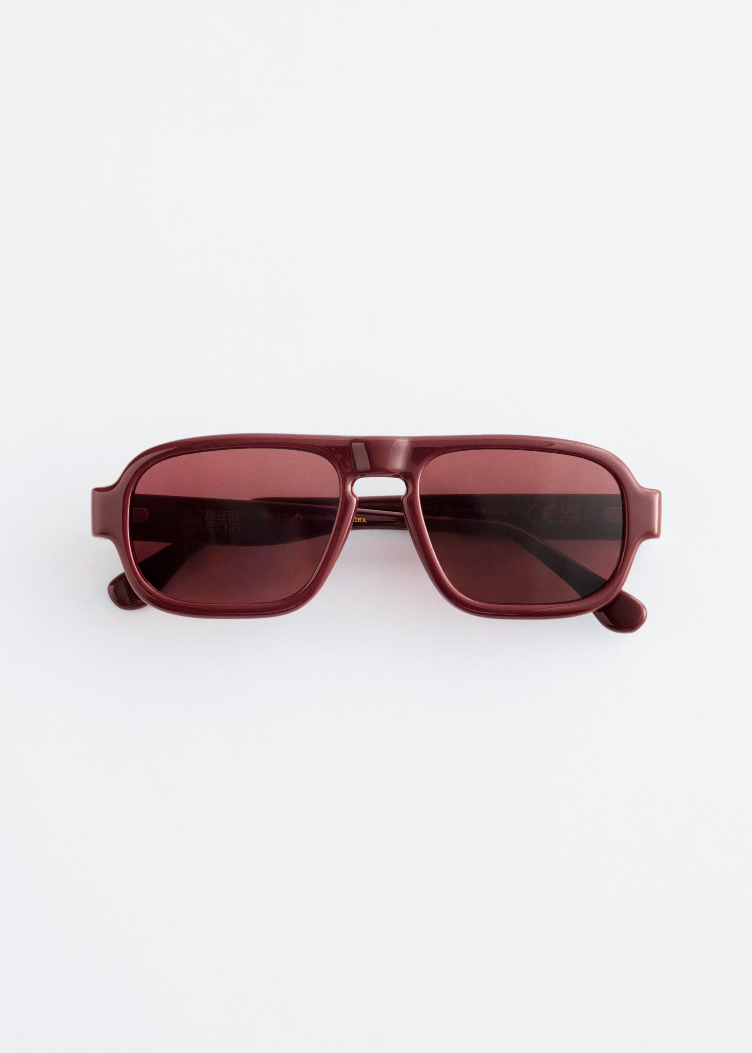 Image of Square-Frame Aviator Sunglasses