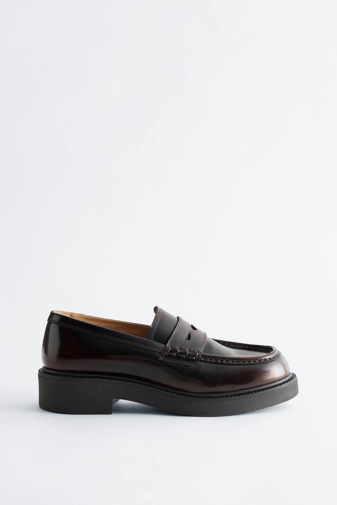 Markante Loafers aus Leder - Braun/Schwarz/Braun - 1