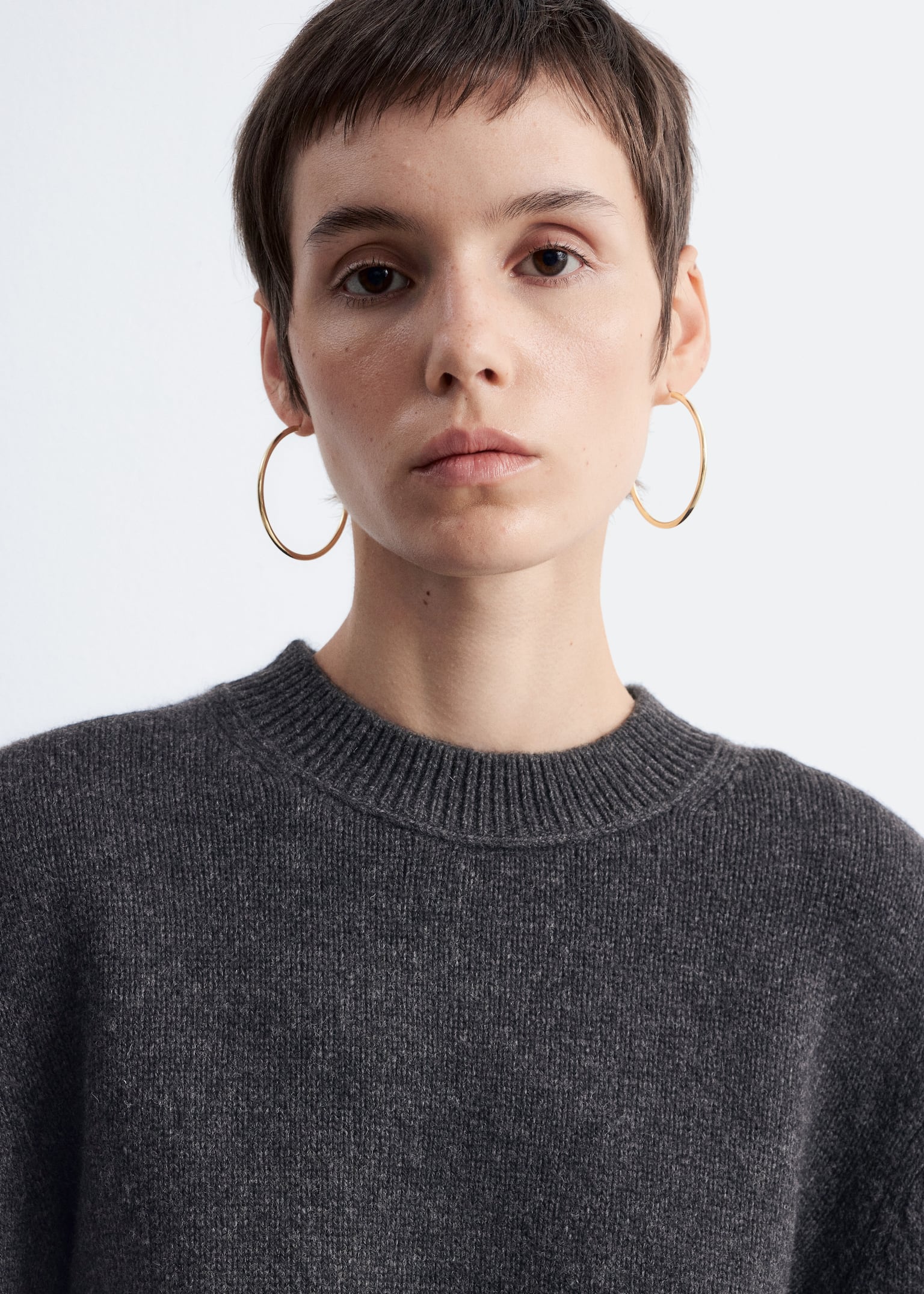 Cashmere-Blend Jumper - Black/Dark Mole/Dark Brown - 3