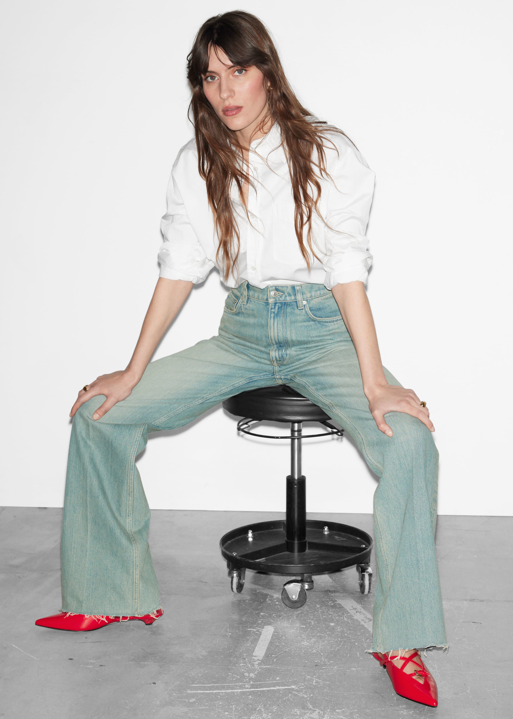 Visa större bild: Slingbacks med spännen - Röd - DAM | H&M SE 1