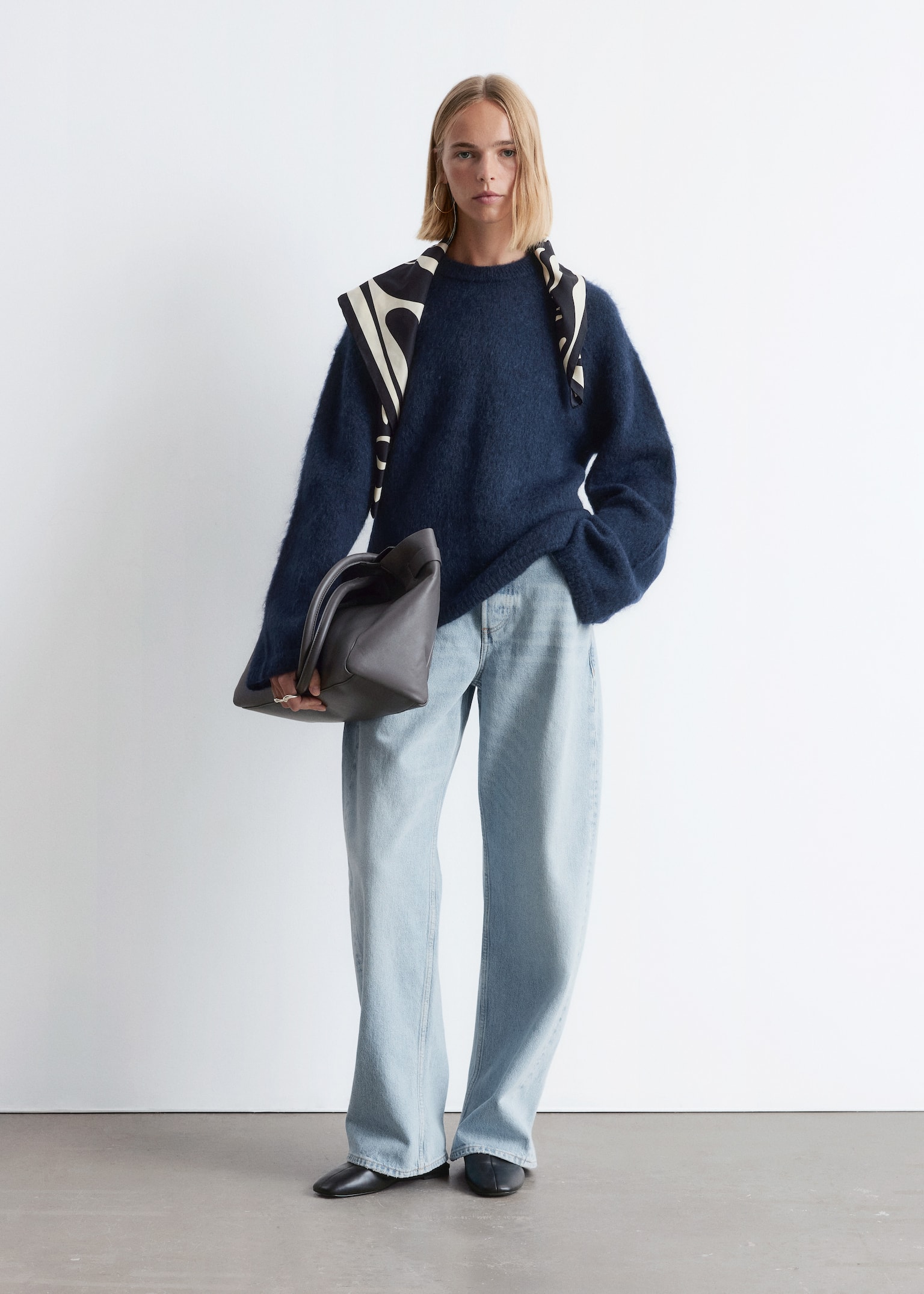 Mohair-Blend Jumper - Dark Blue/Mottled Grey/Brown/Dark Brown/Light Green/Beige/Mint/Beige - 3