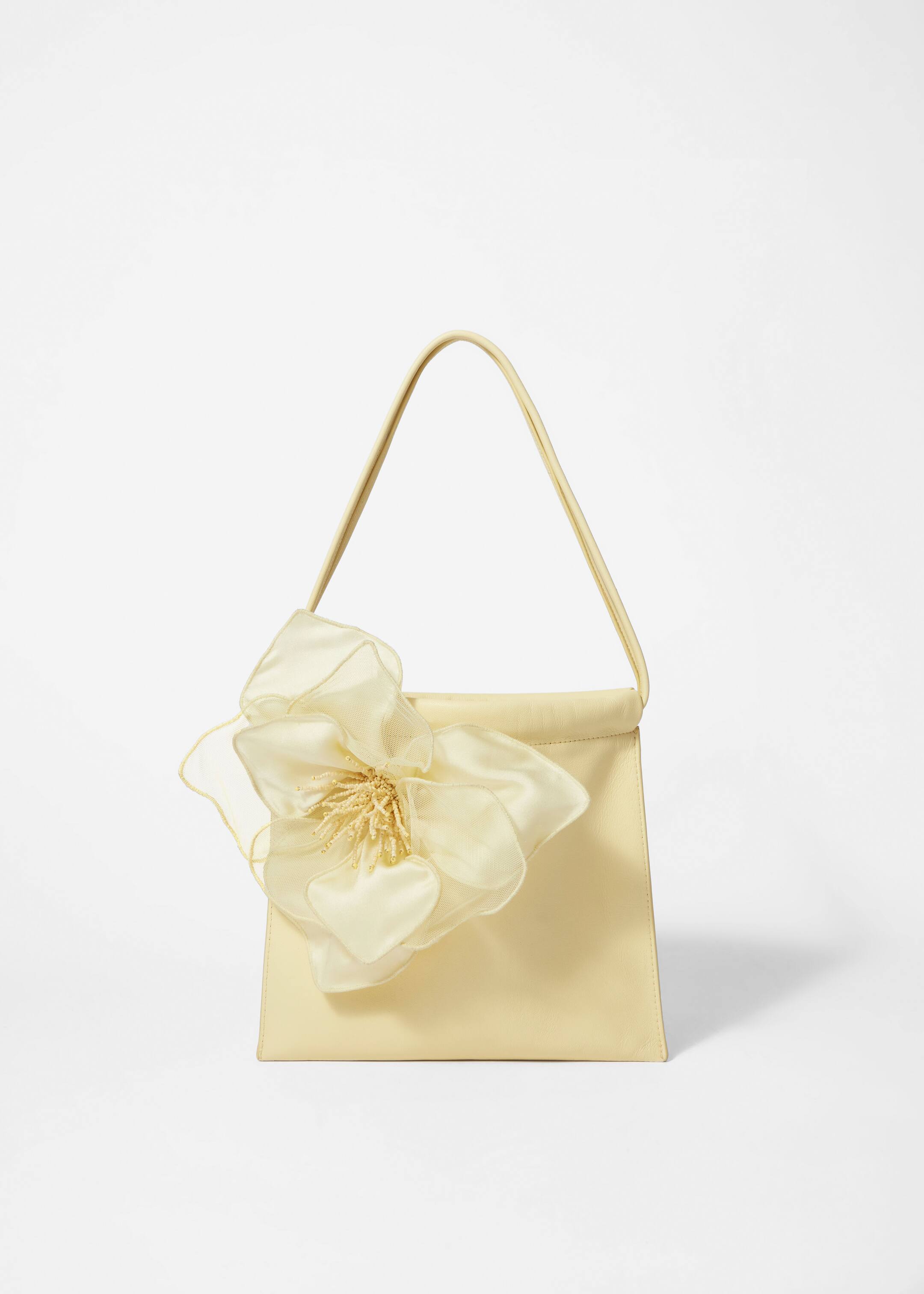Agrandir l'image: Pochette en cuir à motifs floraux appliqués - Jaune beurre - FEMME | H&M FR 4