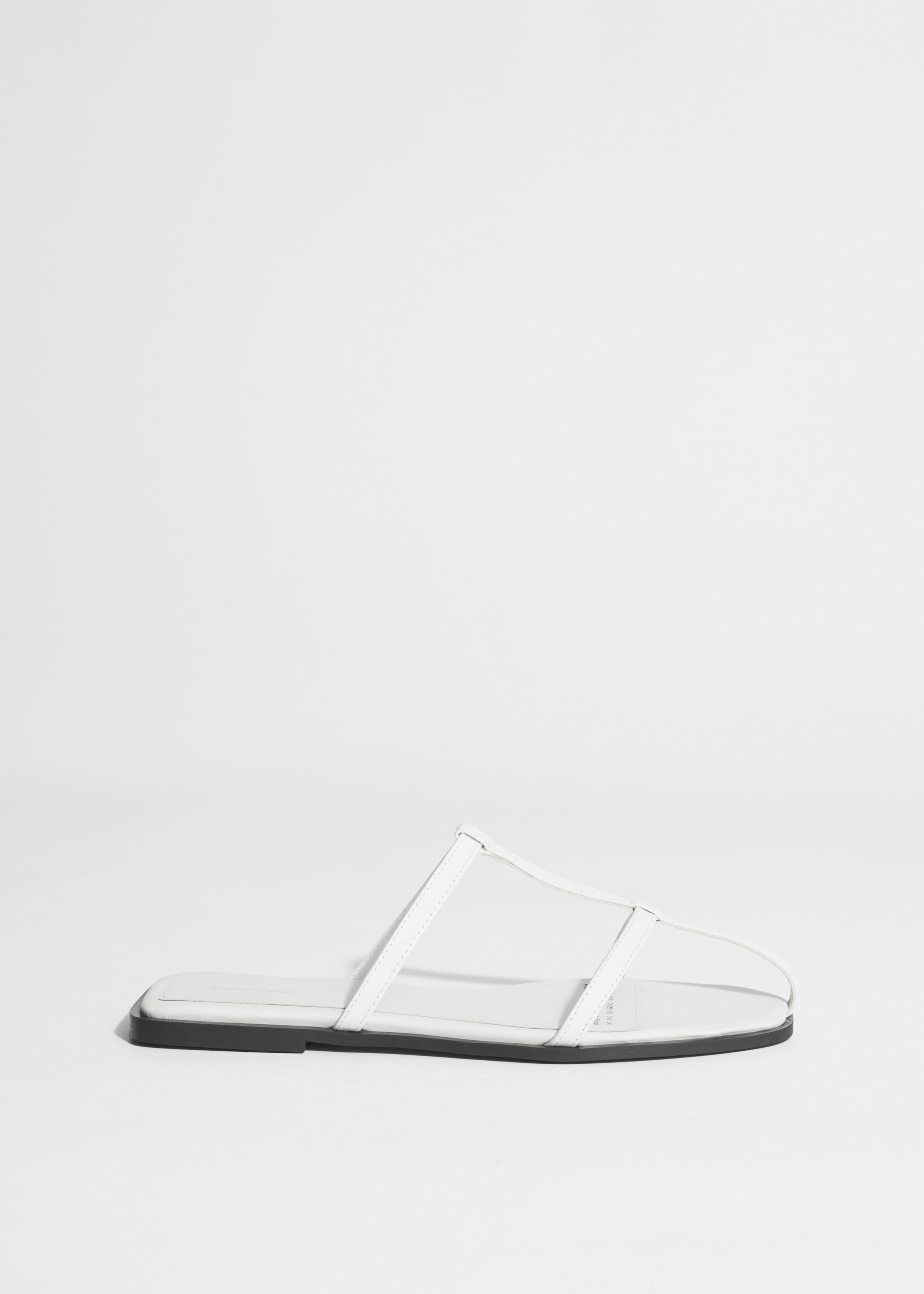 Sandales à brides en cuir - Noir - Still Life