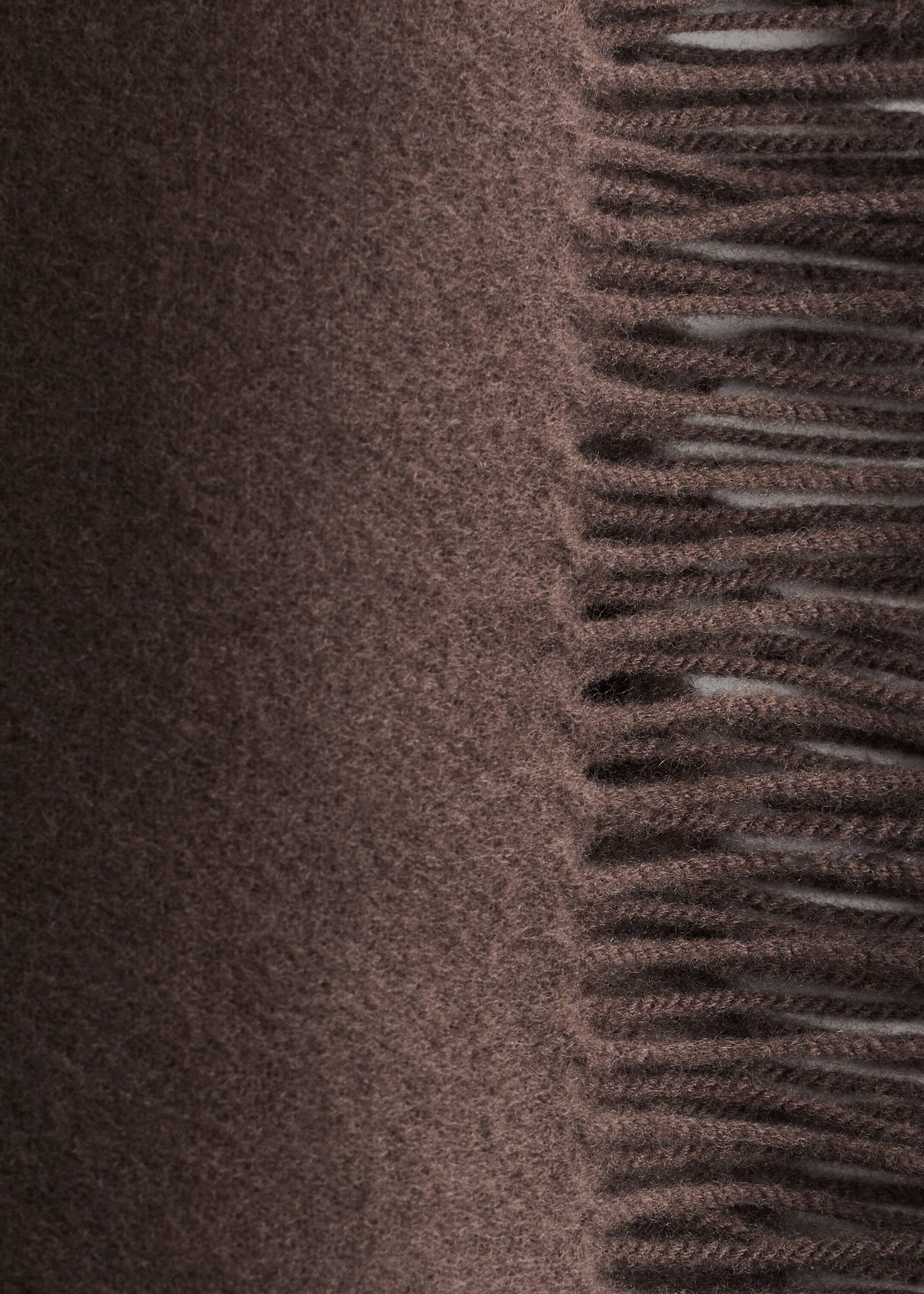 Ingrandisci l'immagine: Fringed Wool Blanket Scarf - Mahogany - DONNA | H&M CH 4