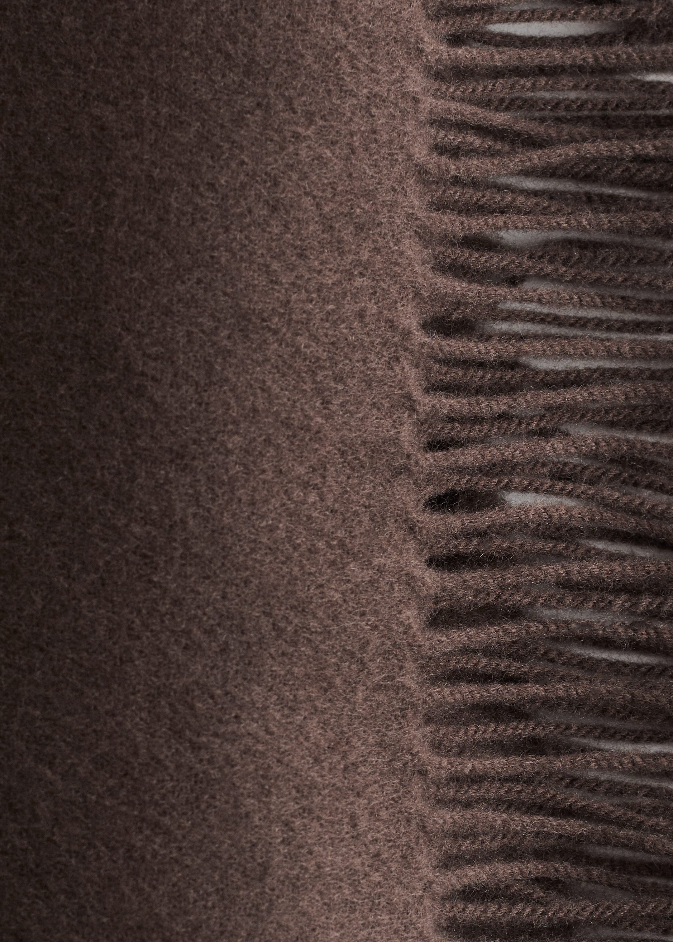 Visualizza immagine più grande: Sciarpa in stile coperta in lana con frange - Mogano - DONNA | H&M IT 3