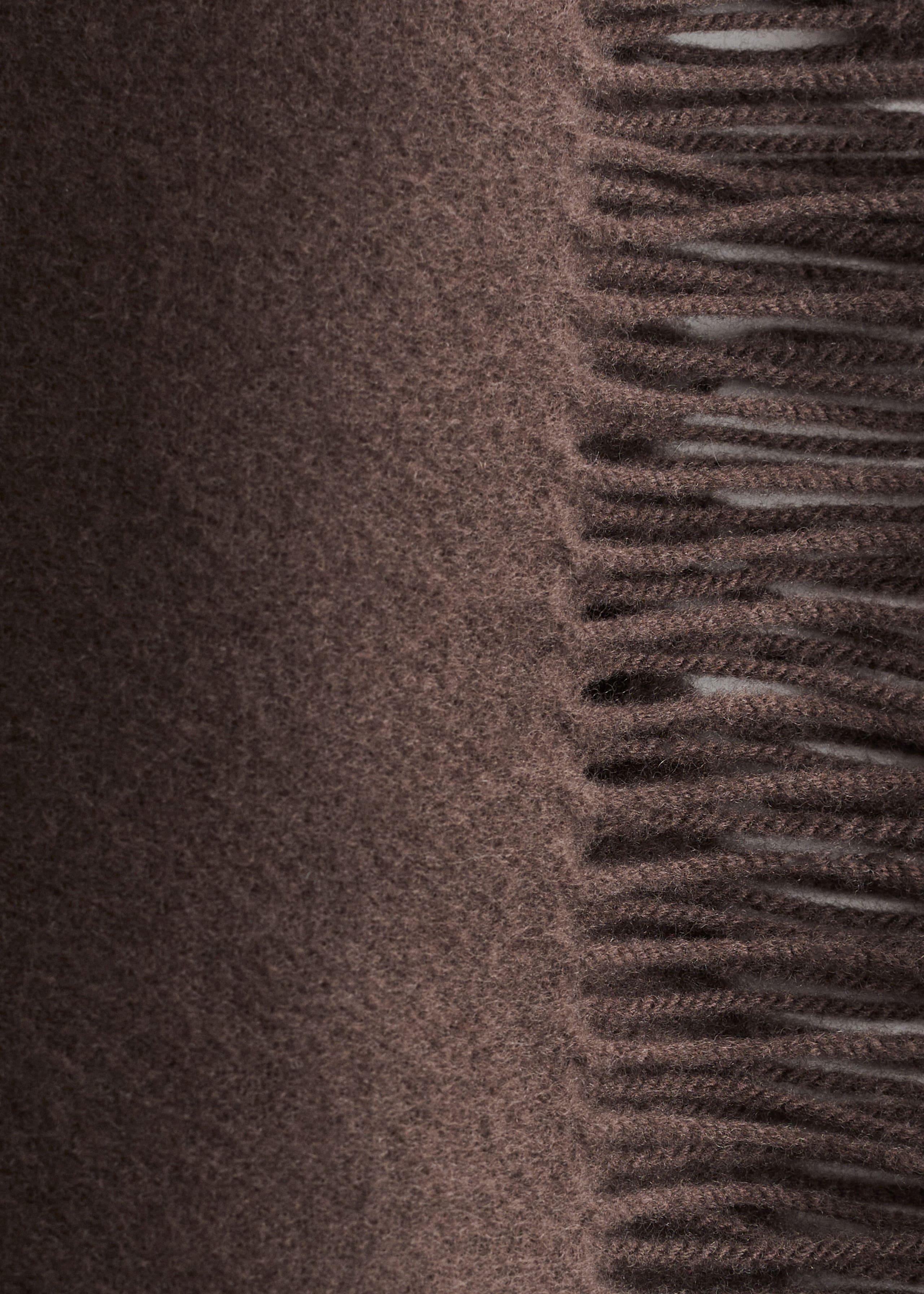 Fringed Wool Blanket Scarf - {{variantName}} - Descriptive Detail