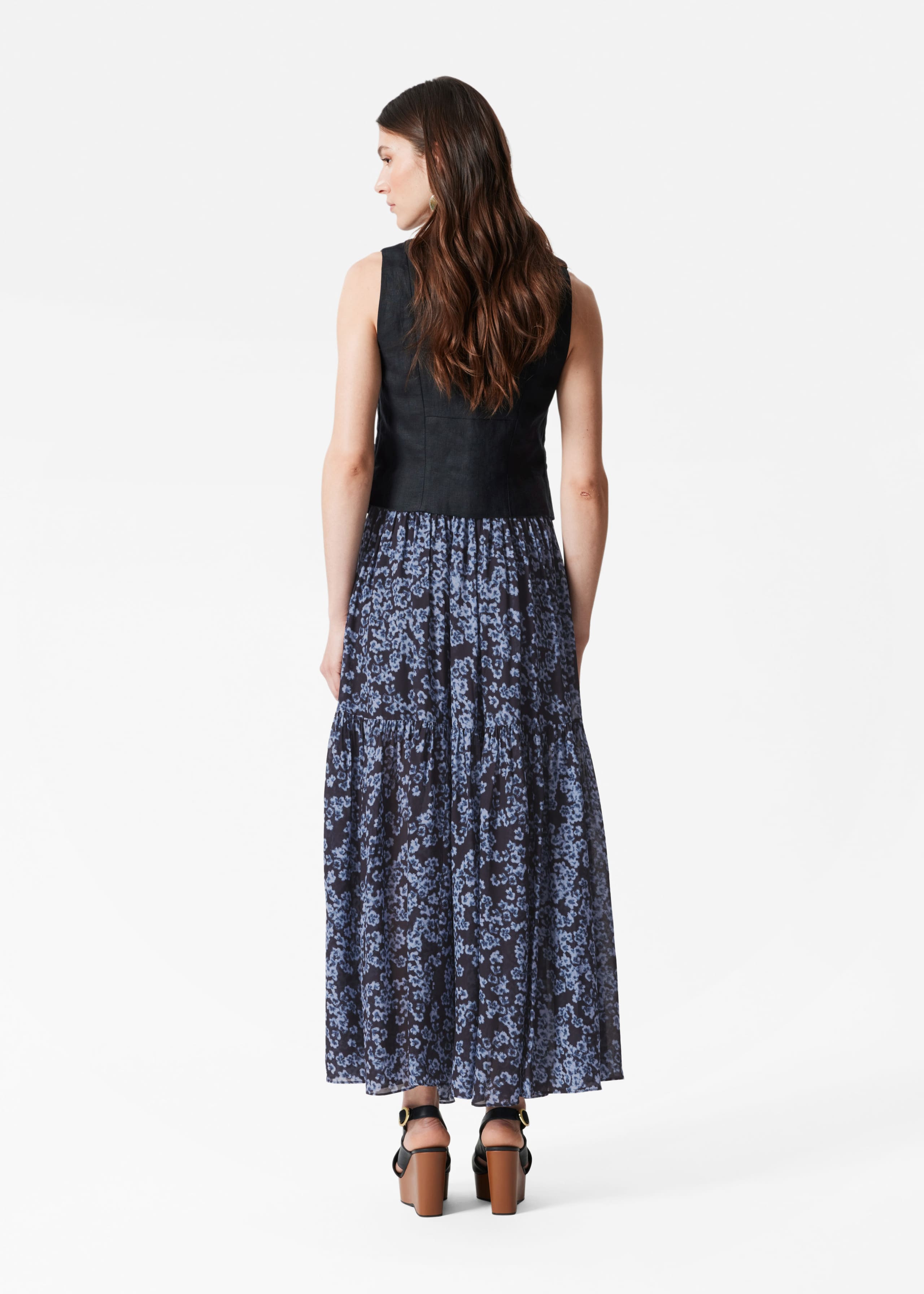 Image of Tiered Maxi Skirt