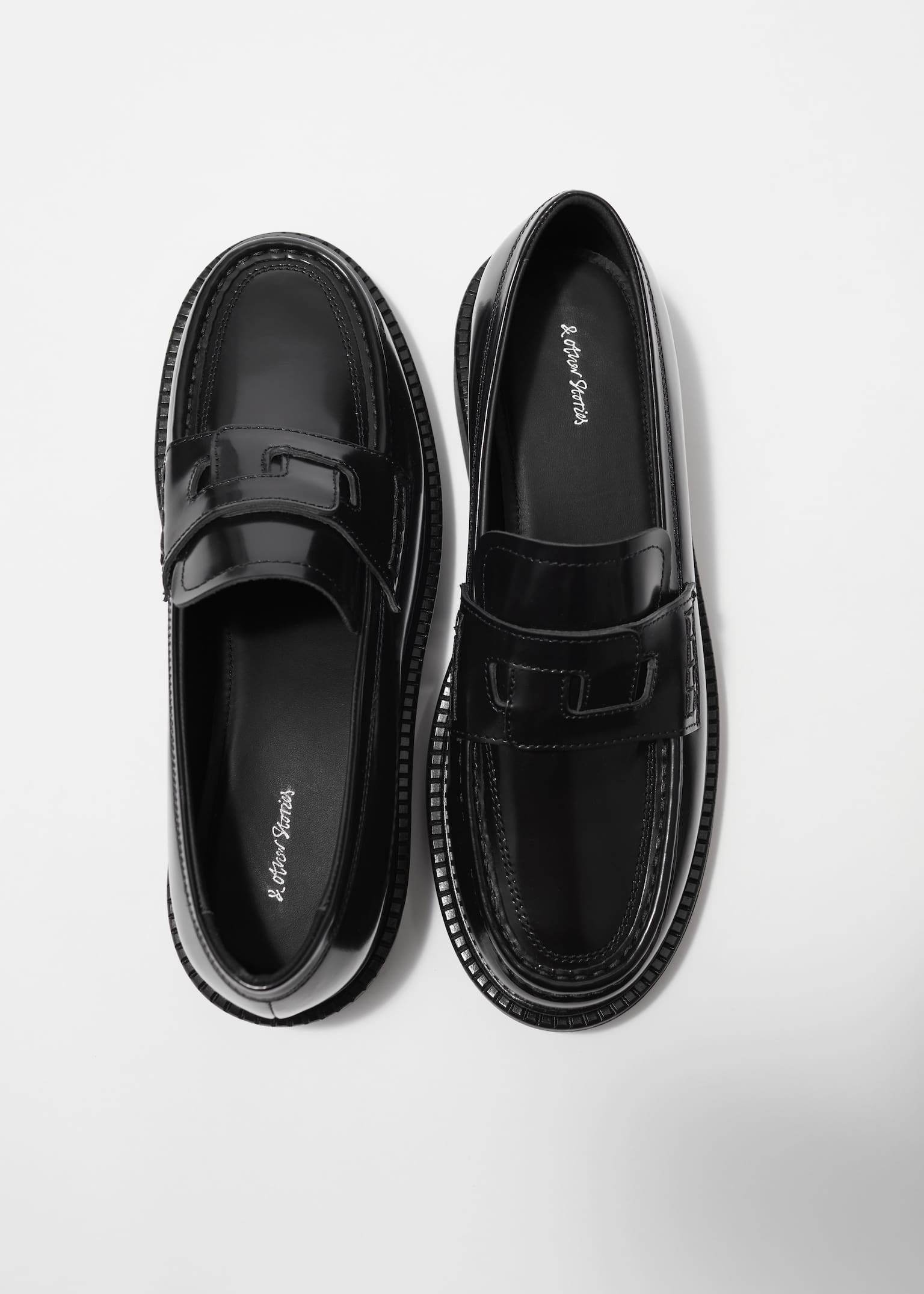 Mocassins en cuir épais - Noir/Rouge - 4