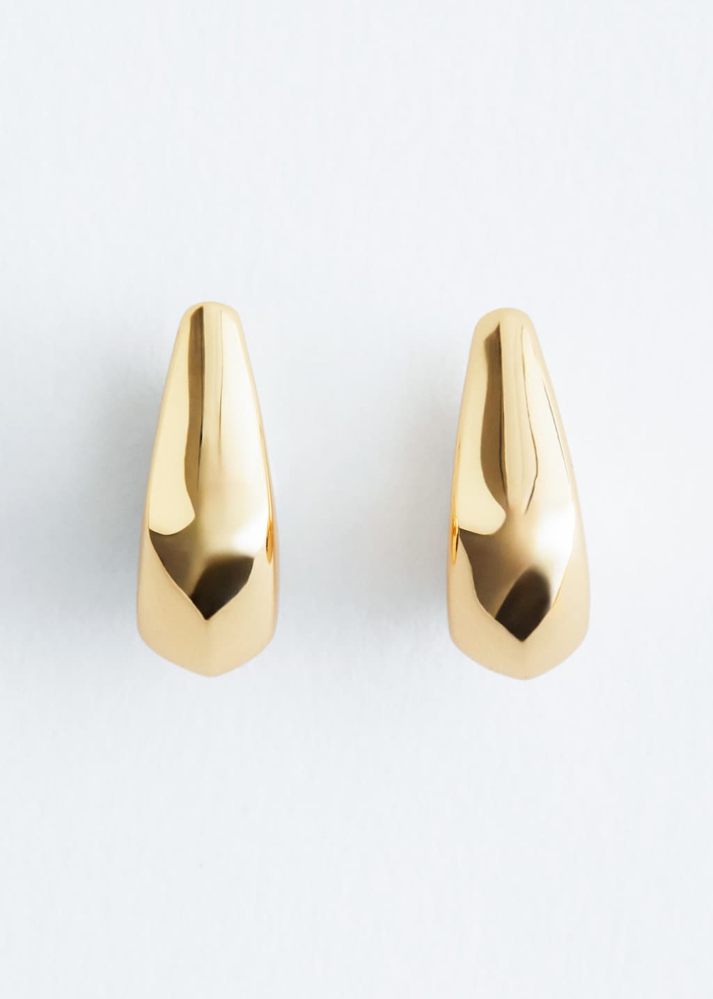 Image of Angular Bell Hoop Earrings