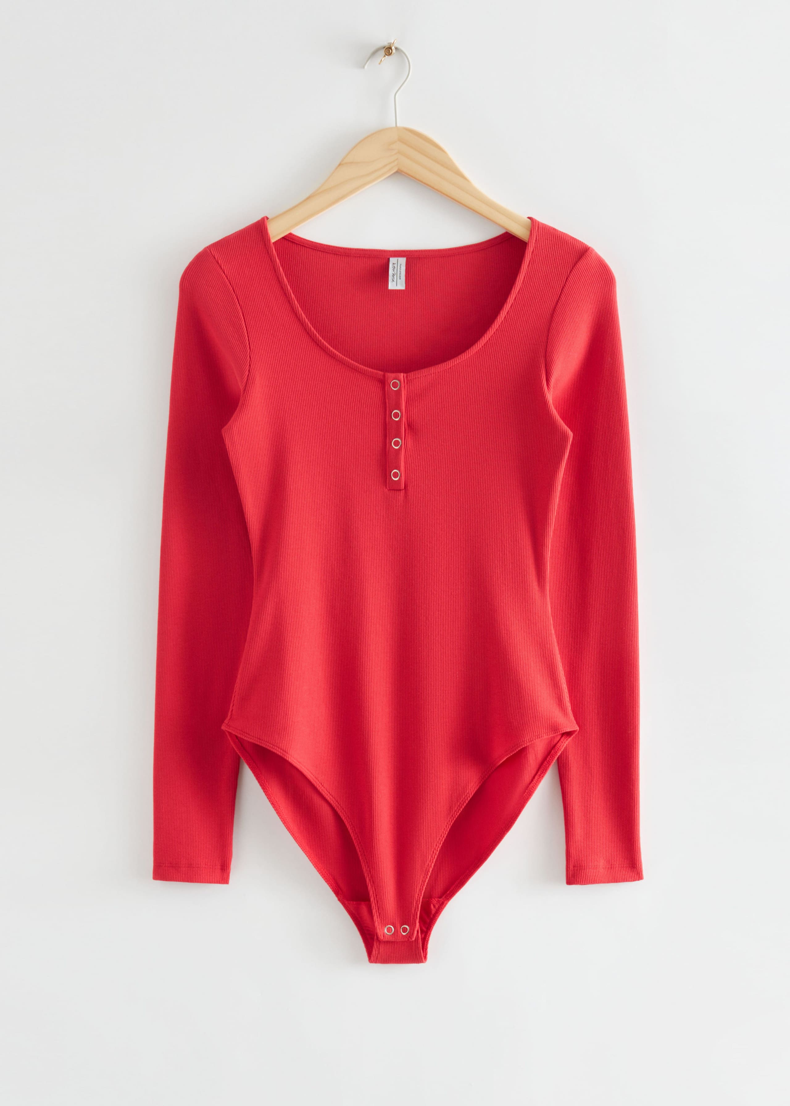 FittedRibbedBodysuit - Red - Natura morta