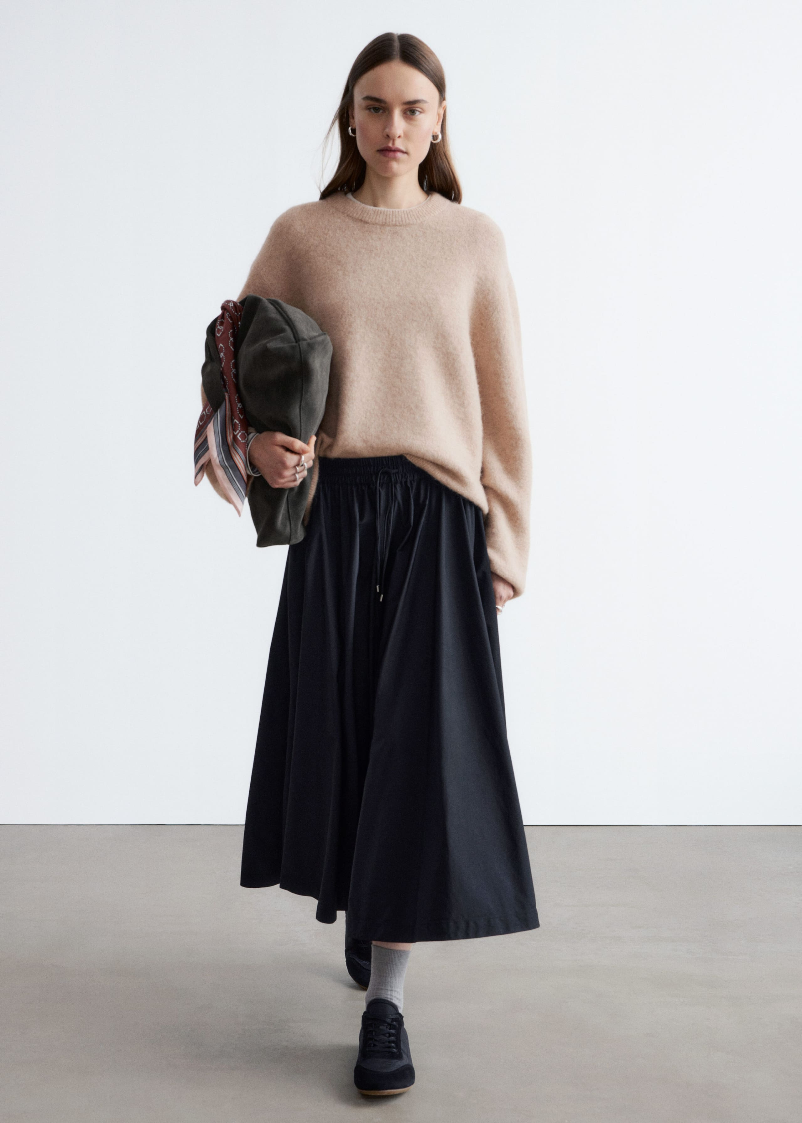 Alpaca-Blend Jumper - Orange/Blue Stripes - Lookbook