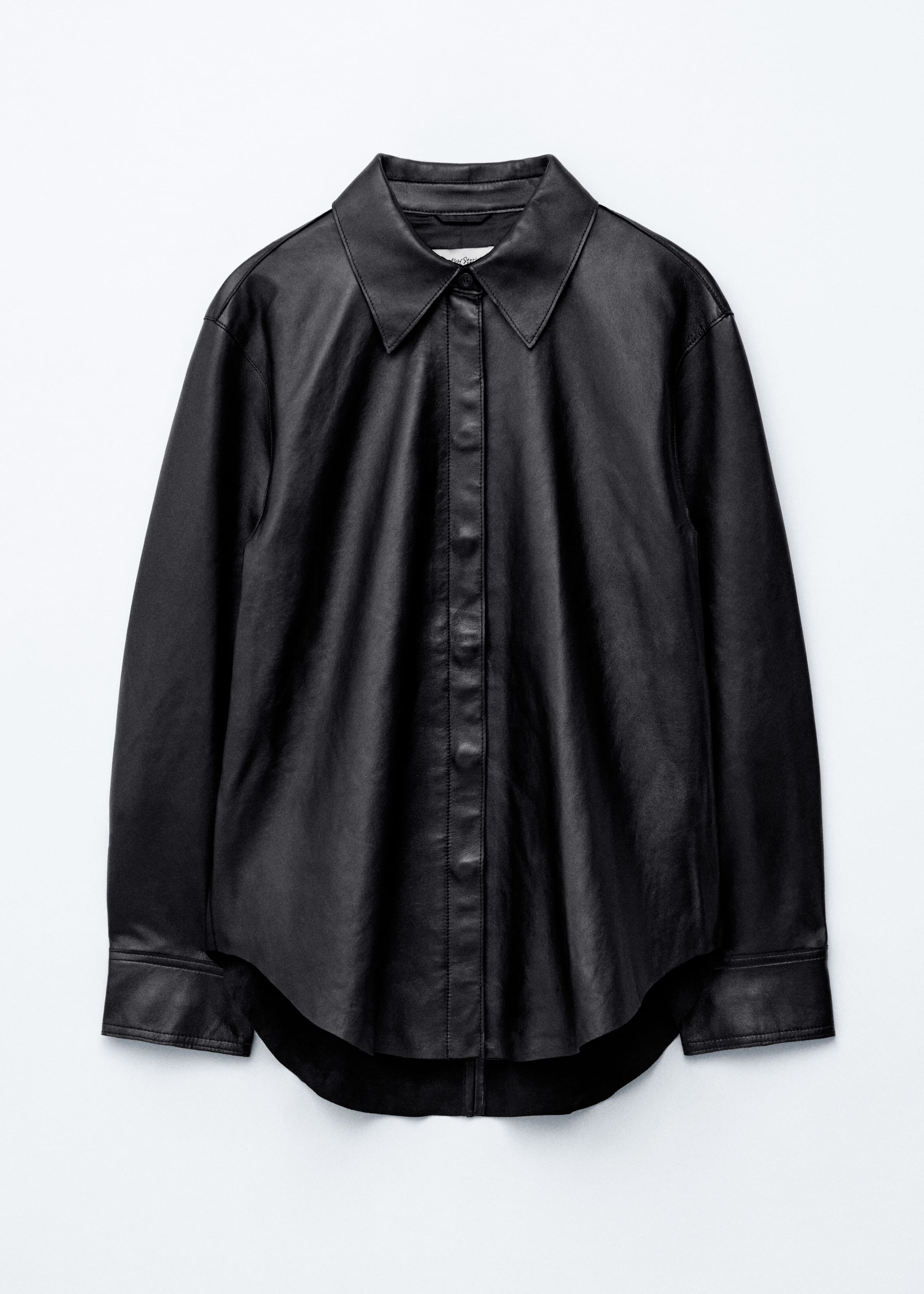 Image of Oversized Leather Shirt