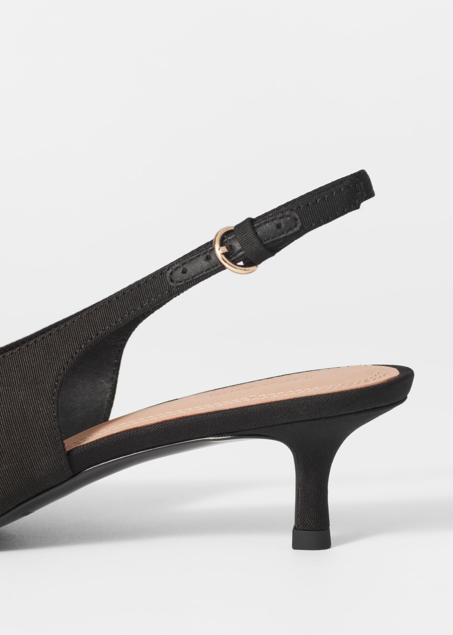 Zapatos de tacón de satén clásicos - Satén negro - 3