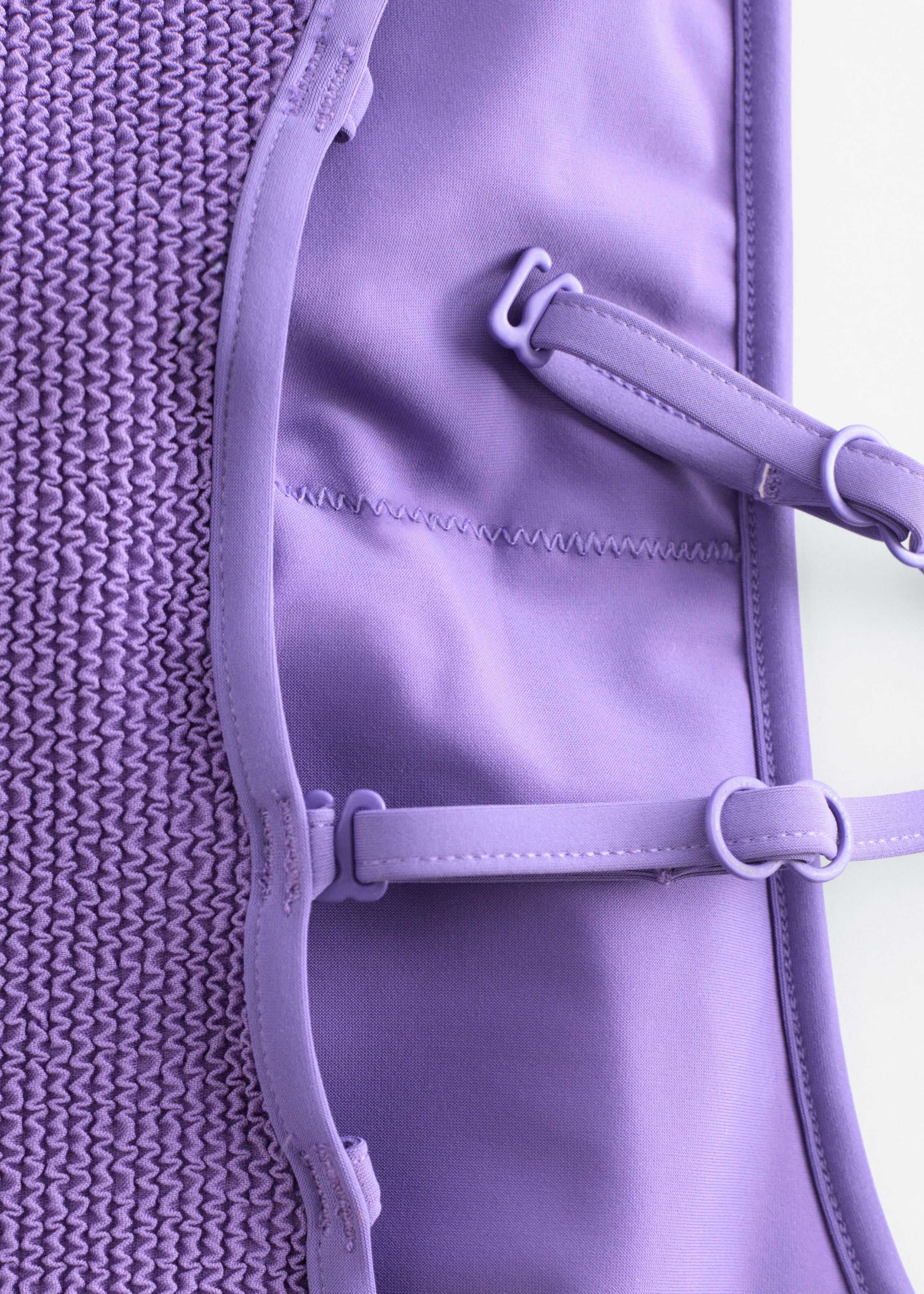 Image of Textured One-Shoulder Swimsuit