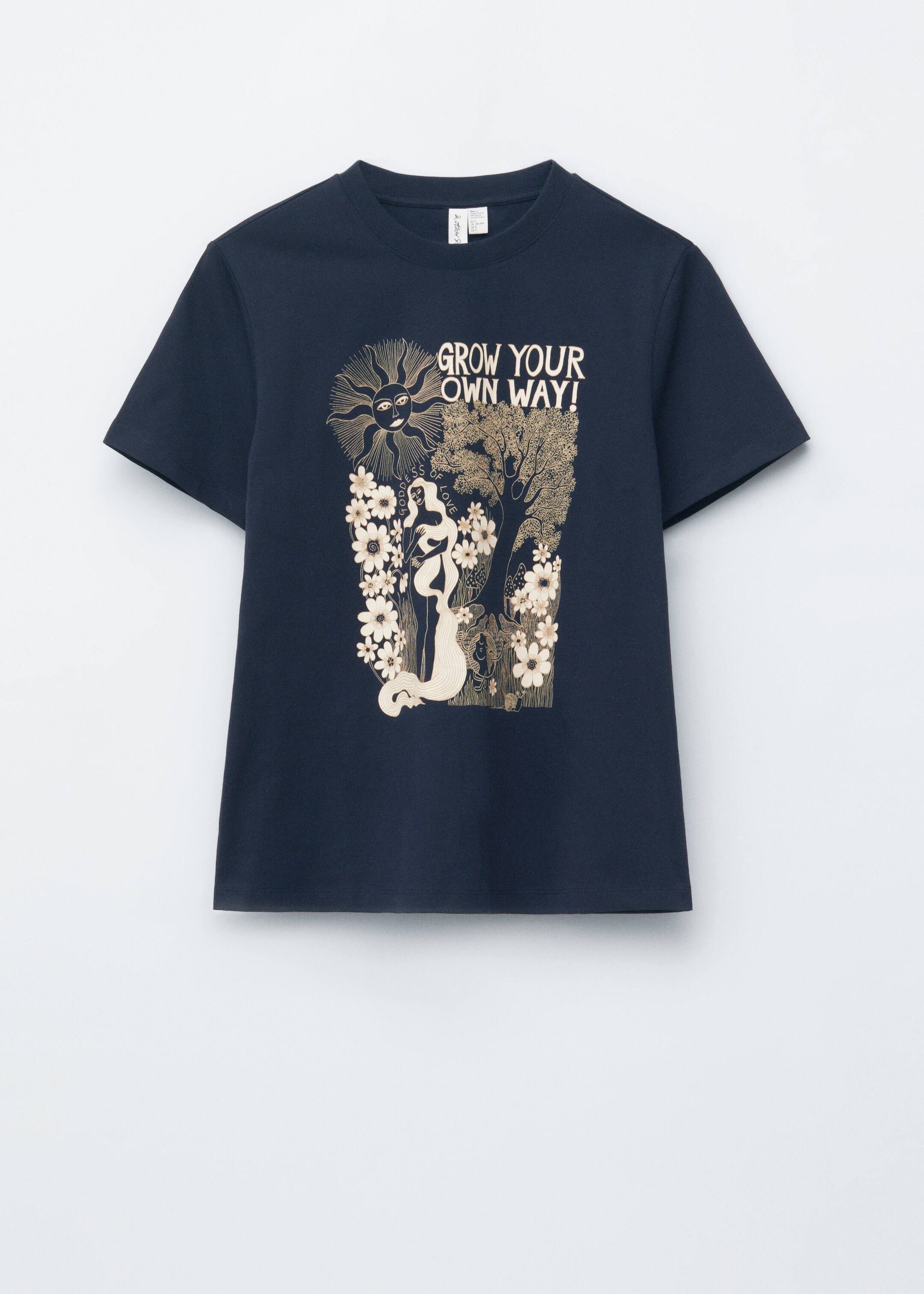 Agrandir l'image: T-Shirt en coton - Bleu foncé/Imprimé - FEMME | H&M CH 6