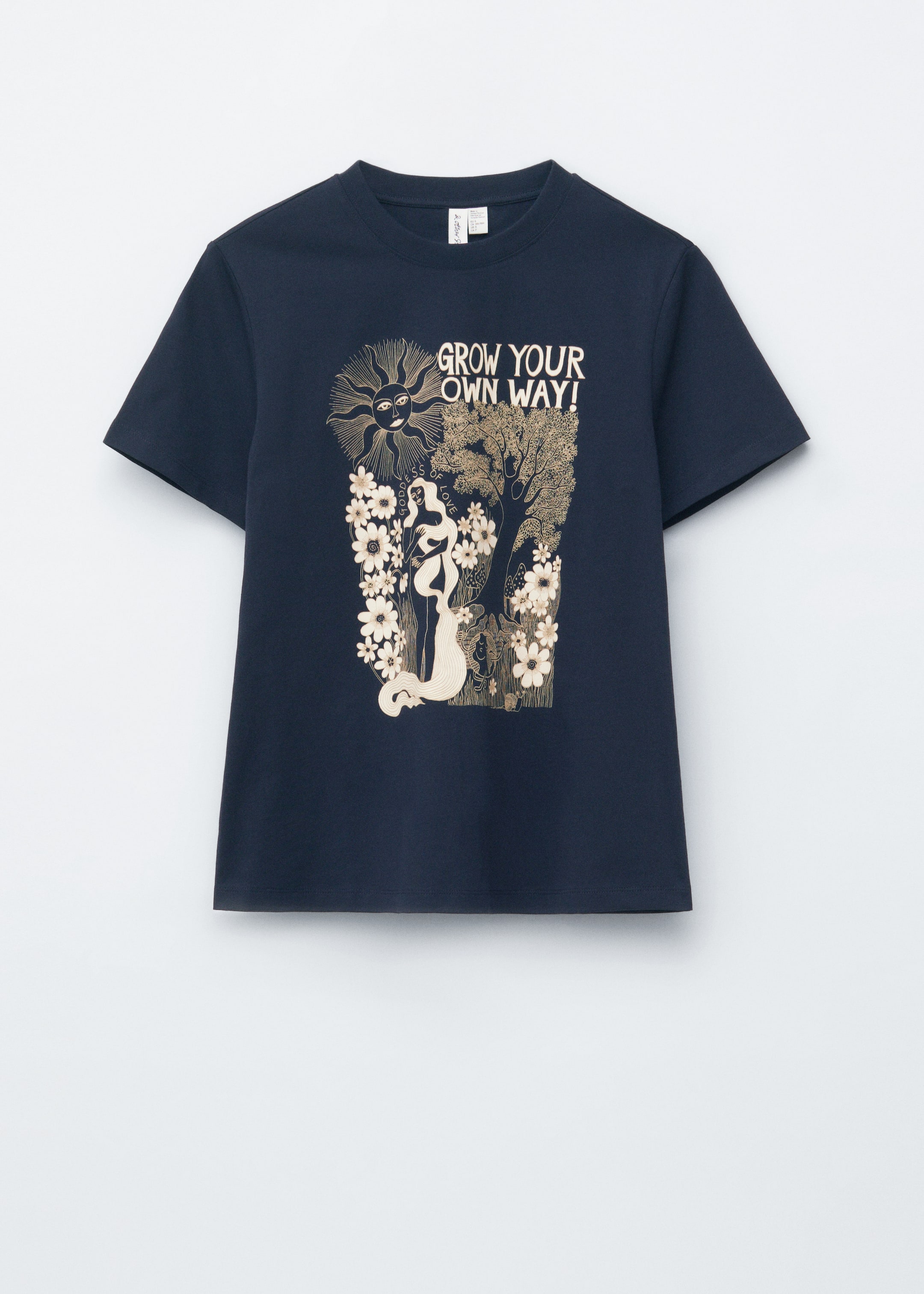 Visa större bild: T-shirt i bomull - Mörkblå/mönstrad - DAM | H&M SE 6