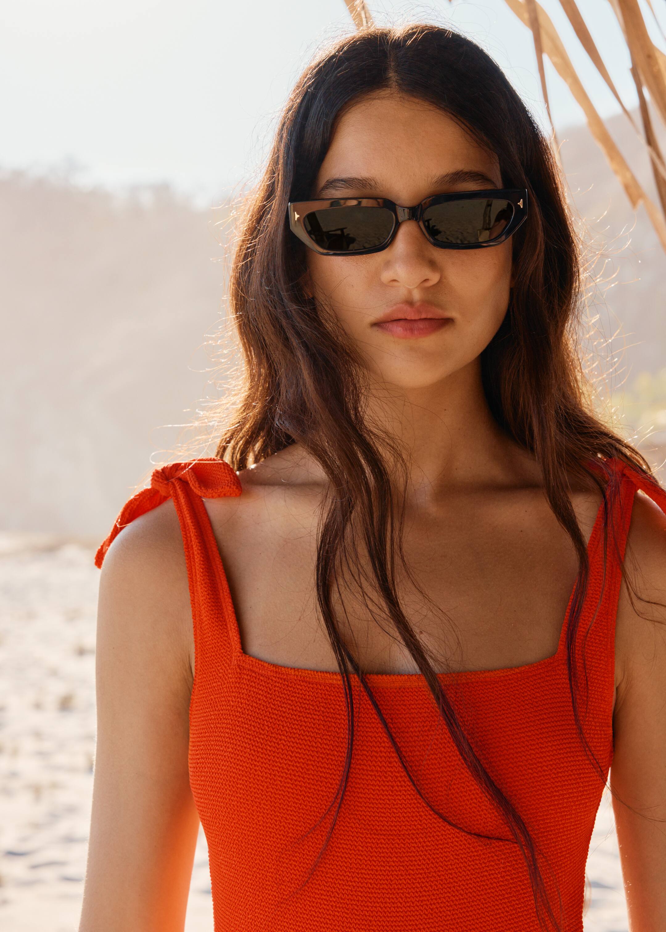 Visa större bild: Baddräkt med rosetter - Orange - DAM | H&M SE 2