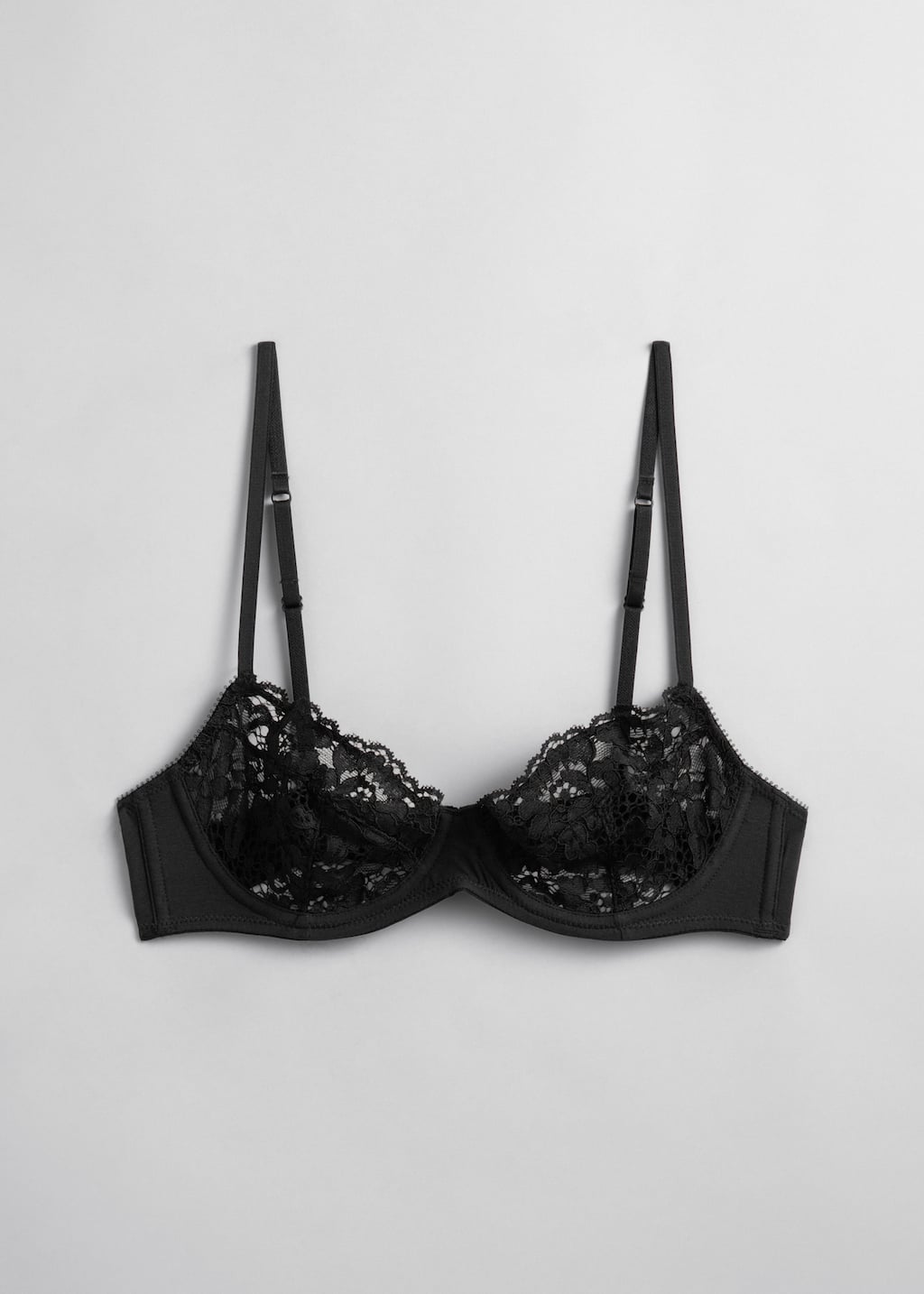 FloralLaceUnderwireBra - Black - Stillleben