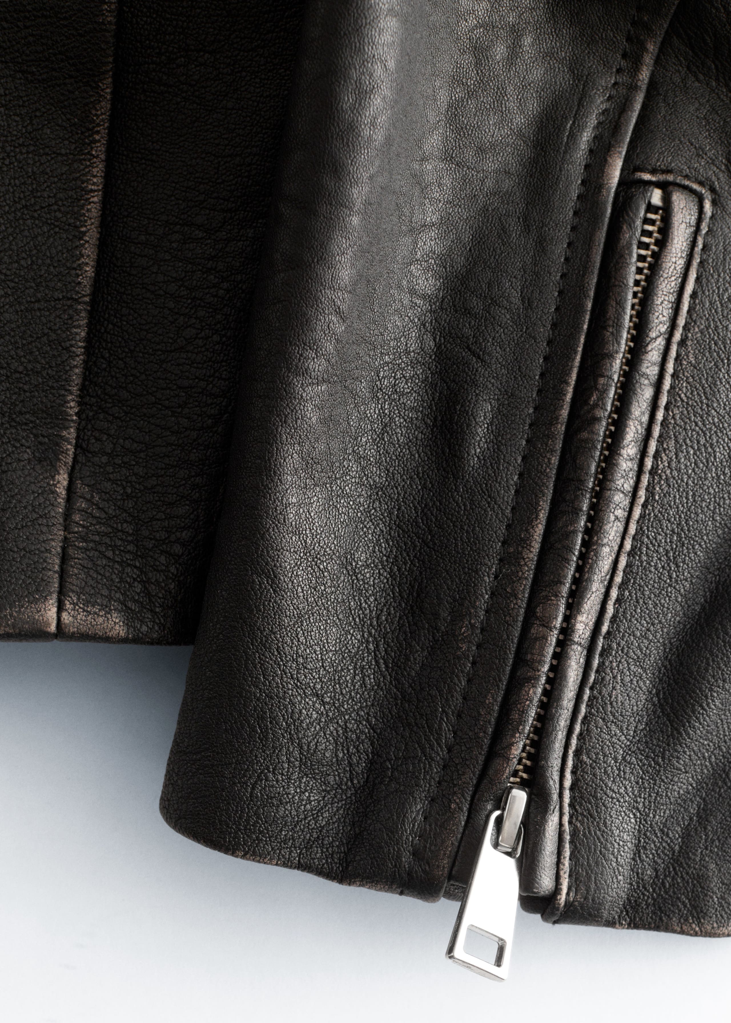 Image of Veste motard en cuir