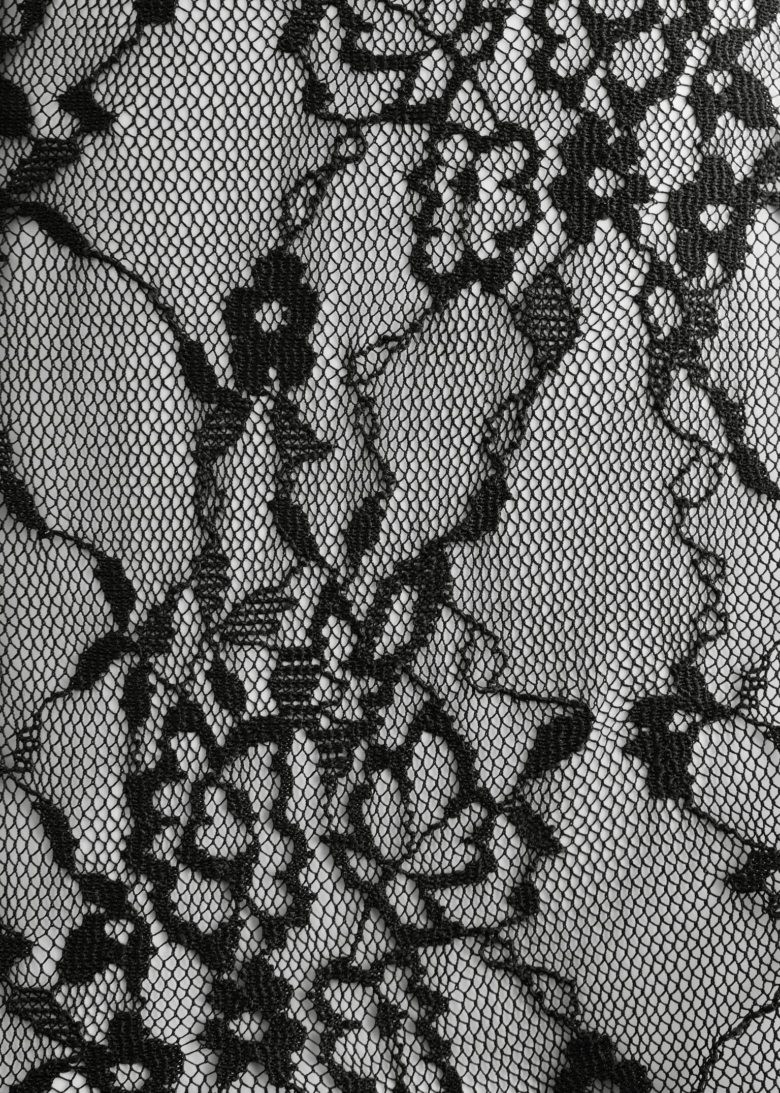 Long Lace Gloves - Black - 3