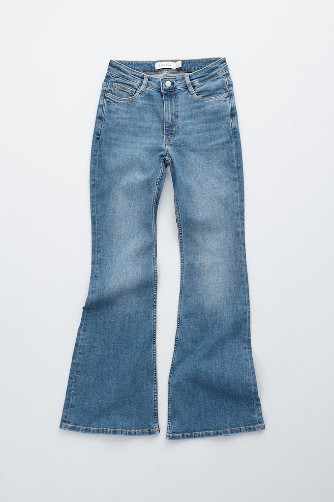 Slim Low-Rise Bootcut Jeans - Mid Blue - 1