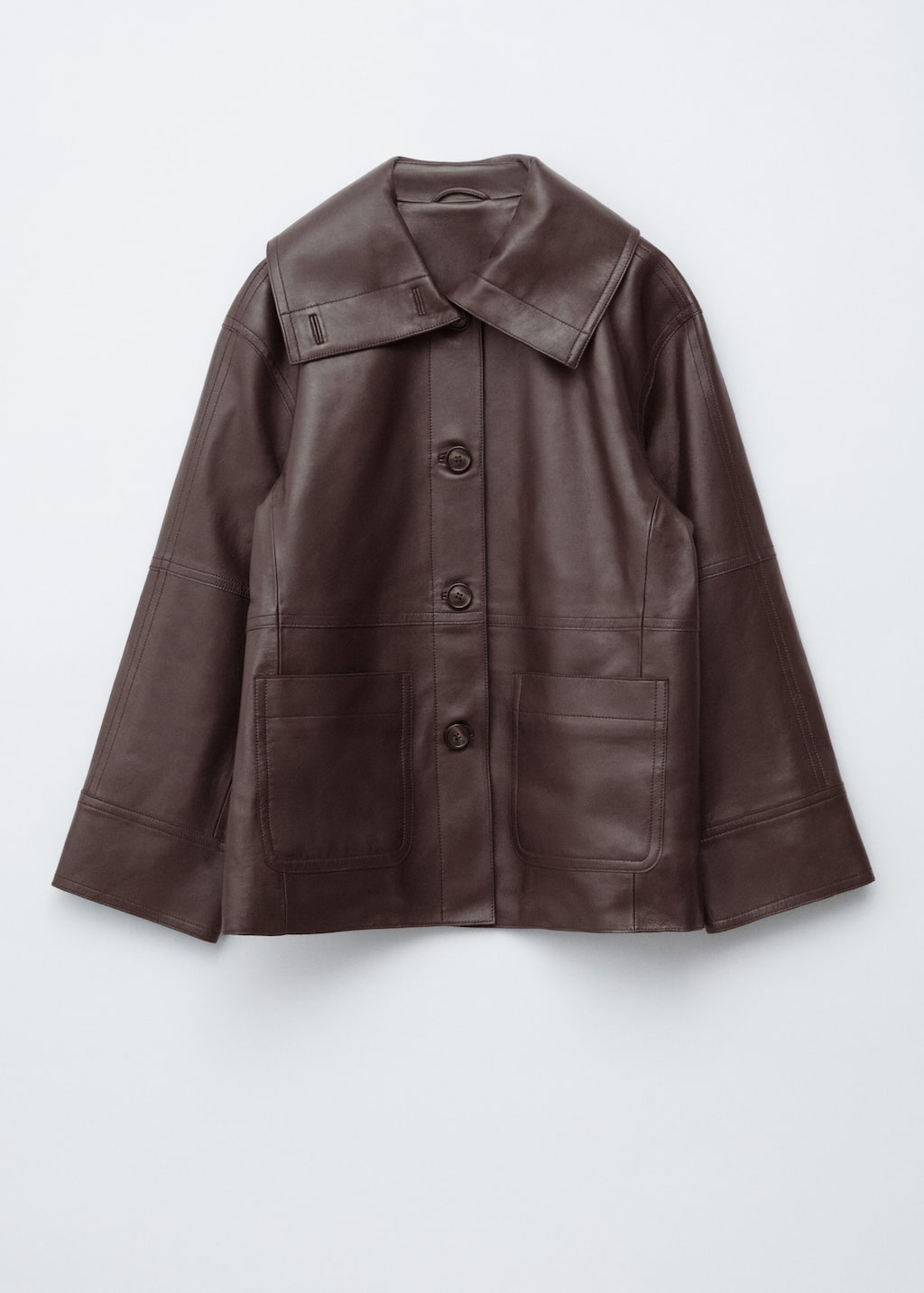 Kastenförmige Jacke aus Nappaleder