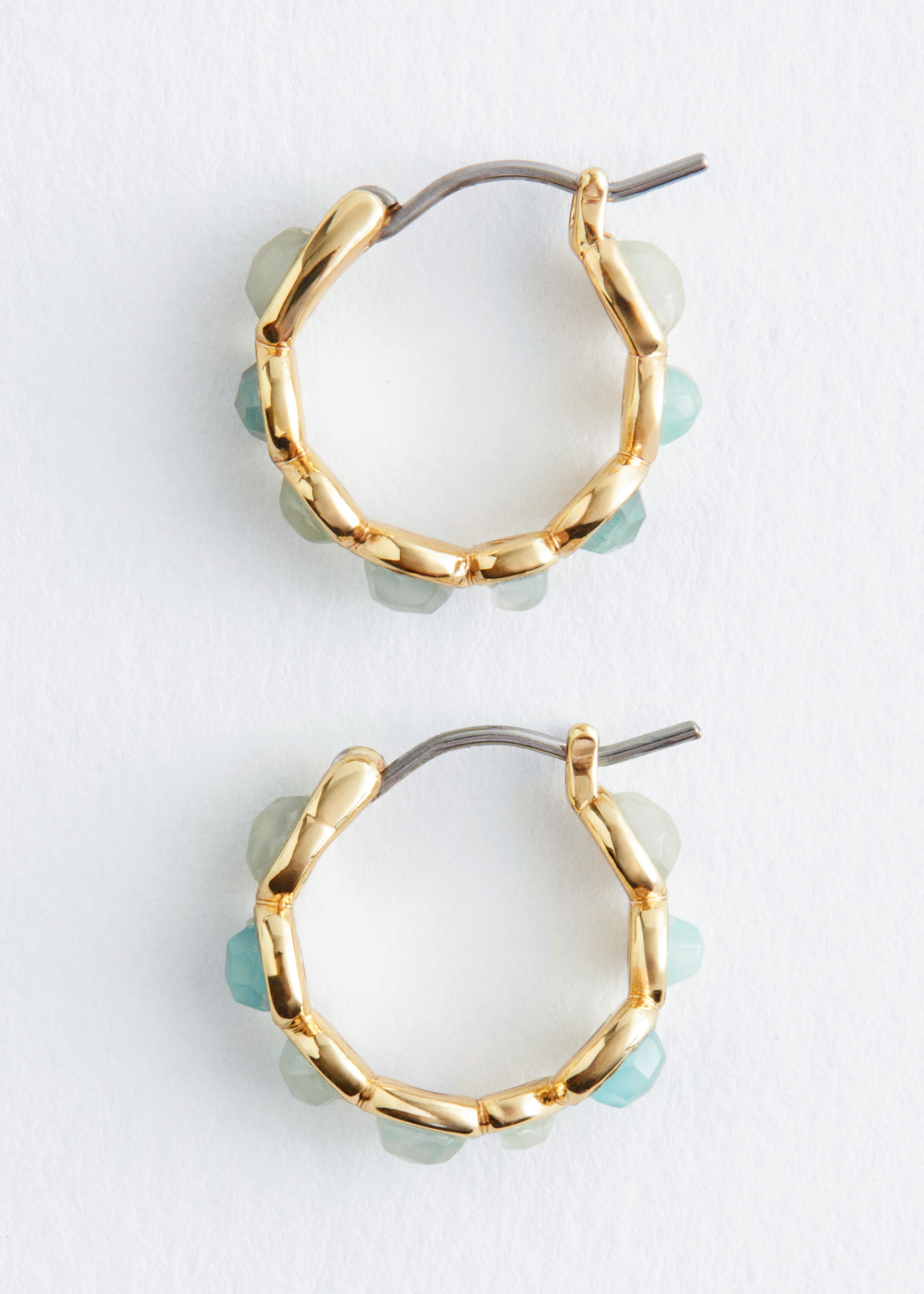Image of Crystal Mini Hoop Earrings