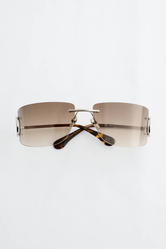 Wrap Sunglasses - Silver/Gold - 1