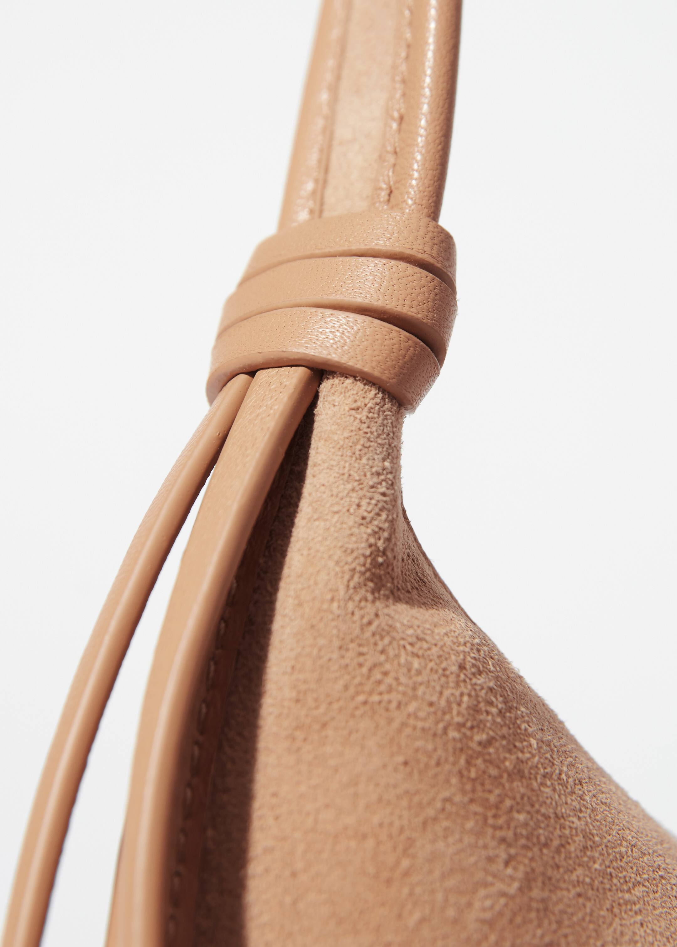 View larger image: Fringed Suede Shoulder Bag - Light Beige - Ladies | H&M GB 4