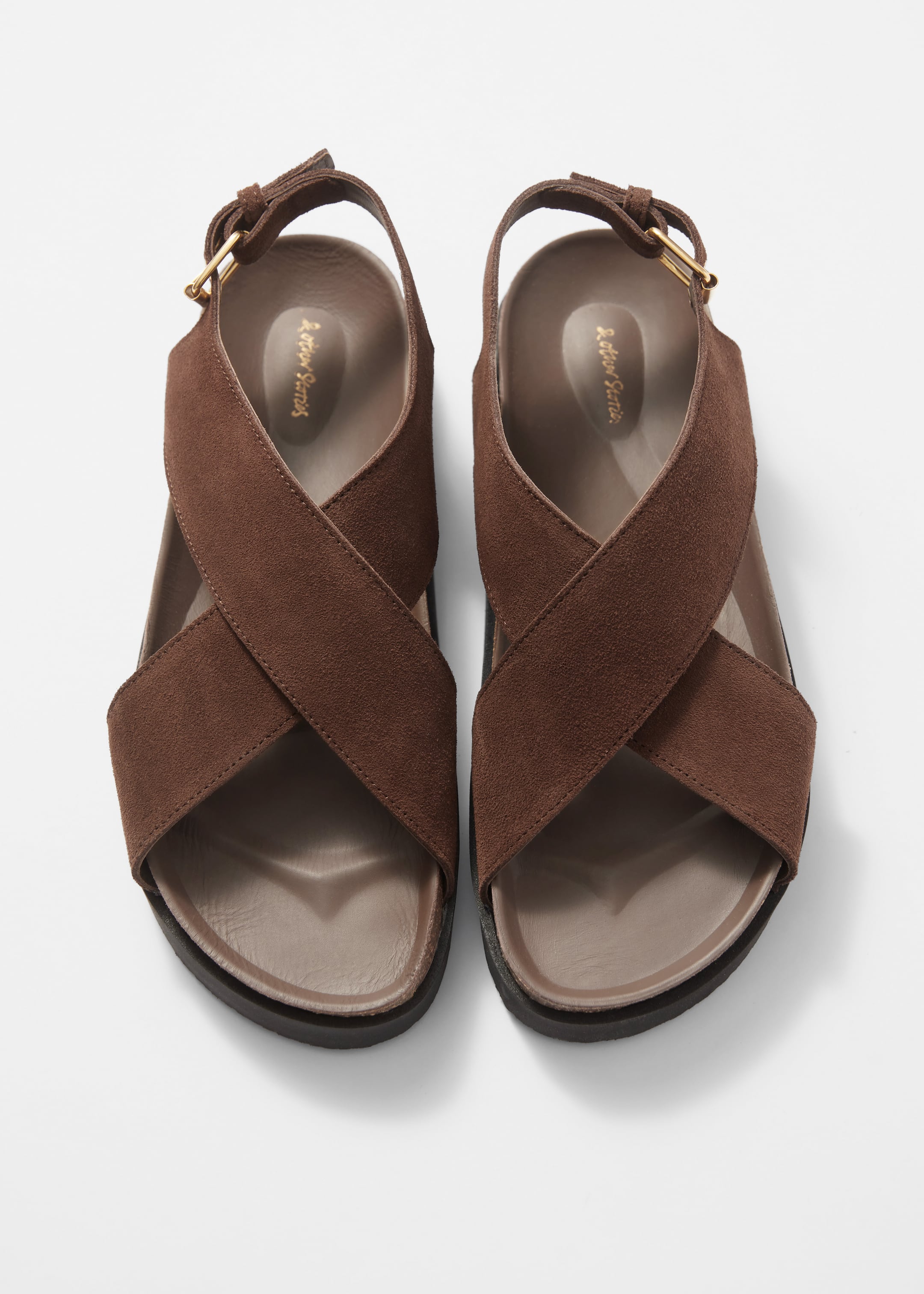 View larger image: Criss-Cross Leather Sandals - Brown - Ladies | H&M GB 5