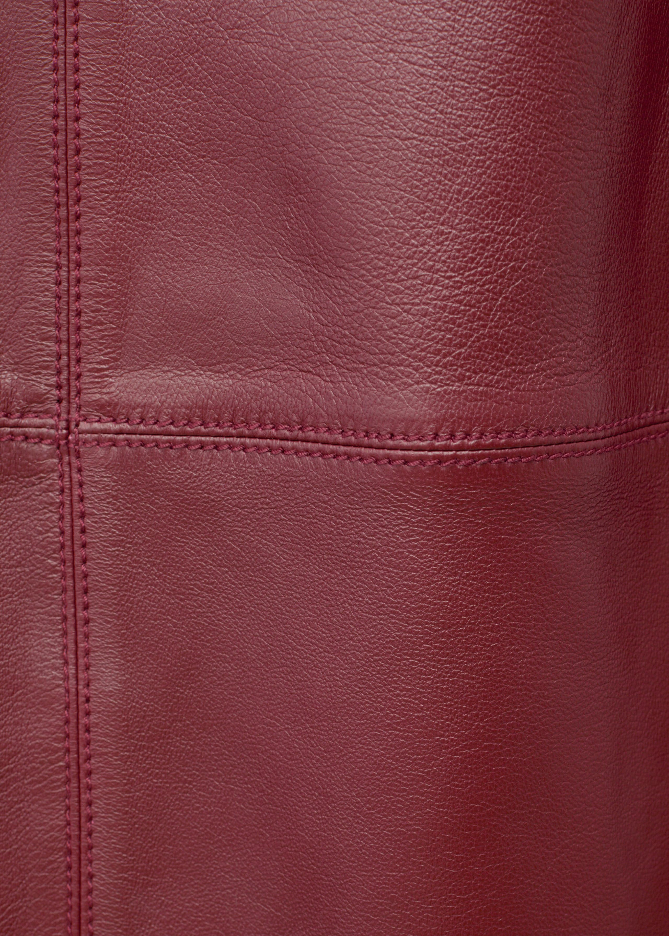 Raw-Edge Leather Dress - {{variantName}} - Descriptive Detail