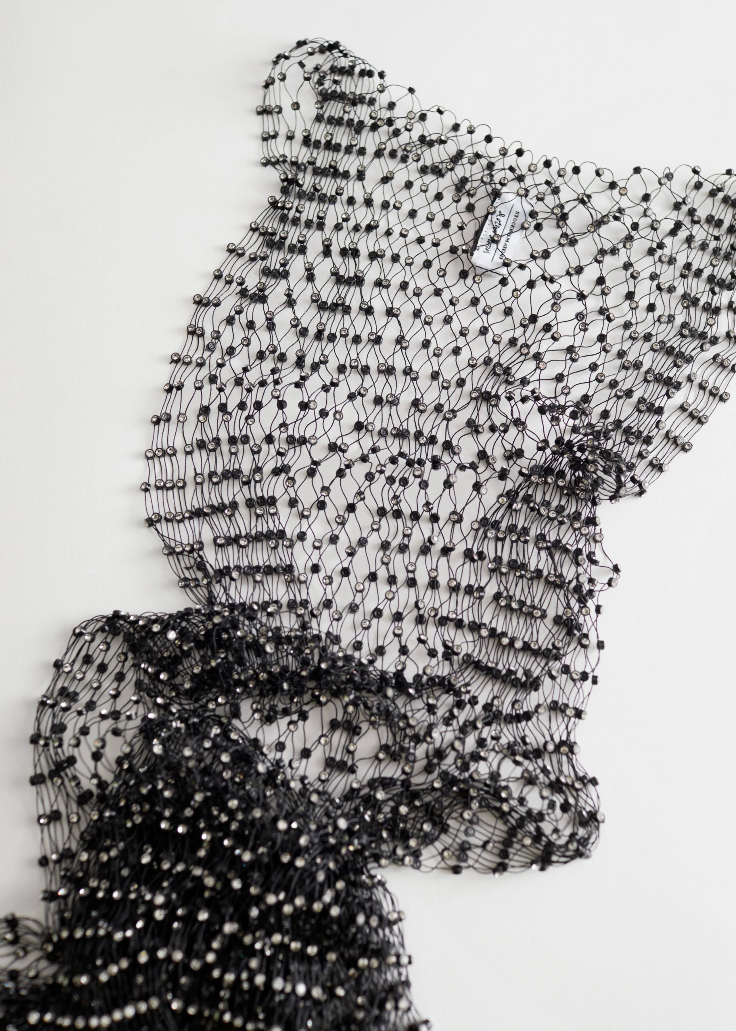 RhinestoneSheerMeshDress - {{variantName}} - Descrizione dettagliata