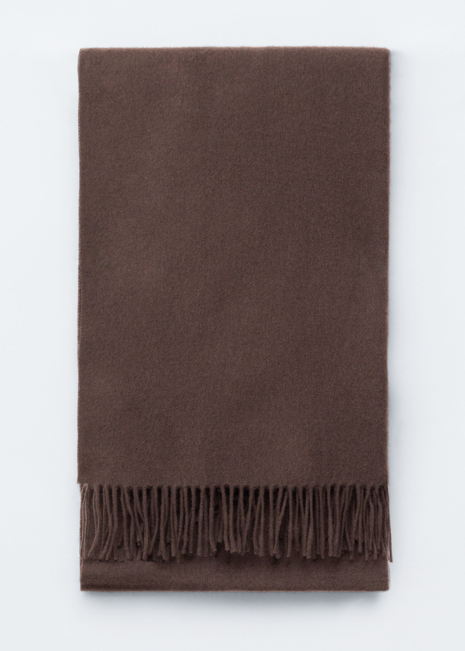 Fringed Wool Blanket Scarf - Mahogany/Világos sárga/Krém/Fekete/Szürke/Rubinpiros/Bordó