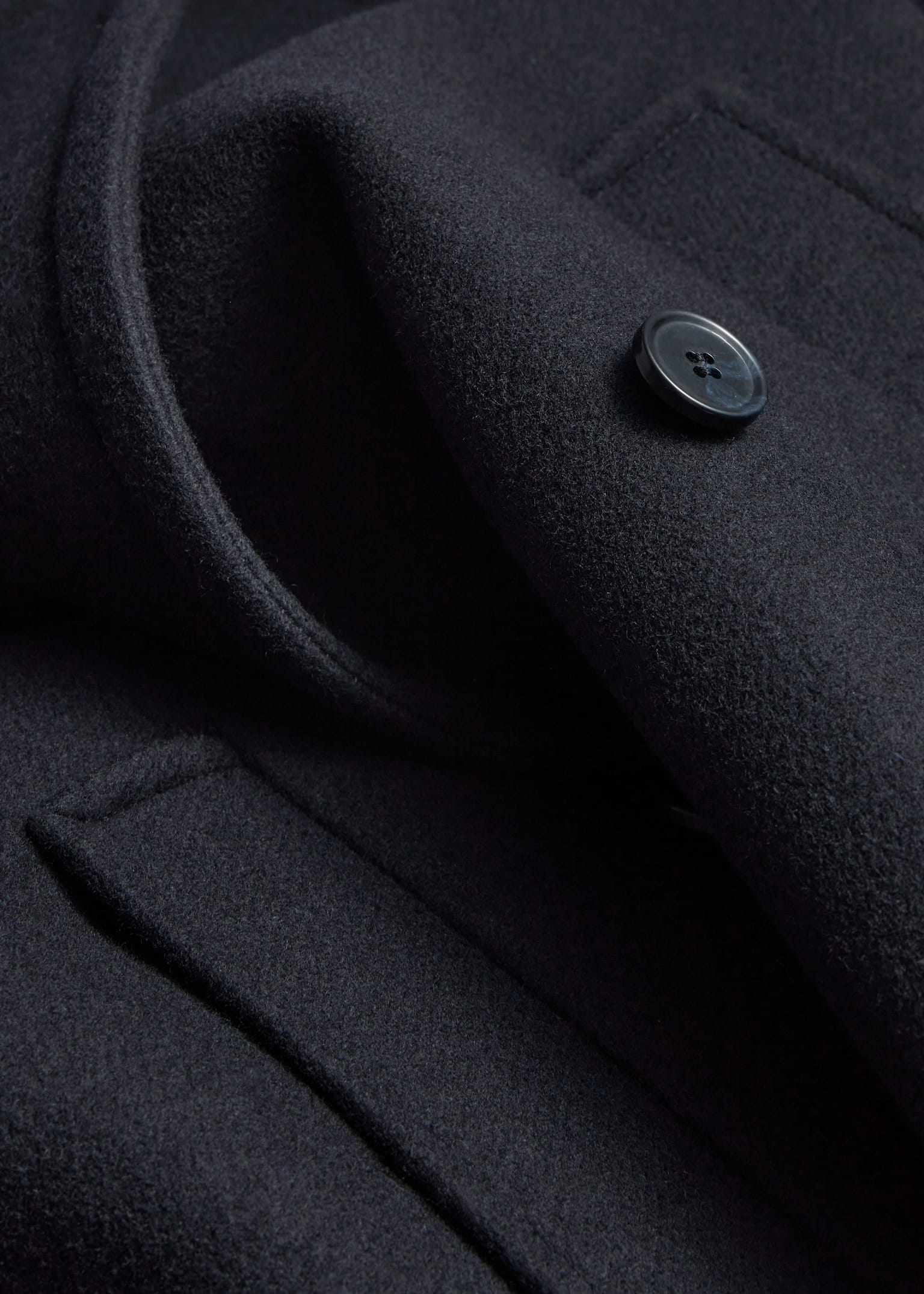 Elegante wollen schippersjas - Marineblauw - 10