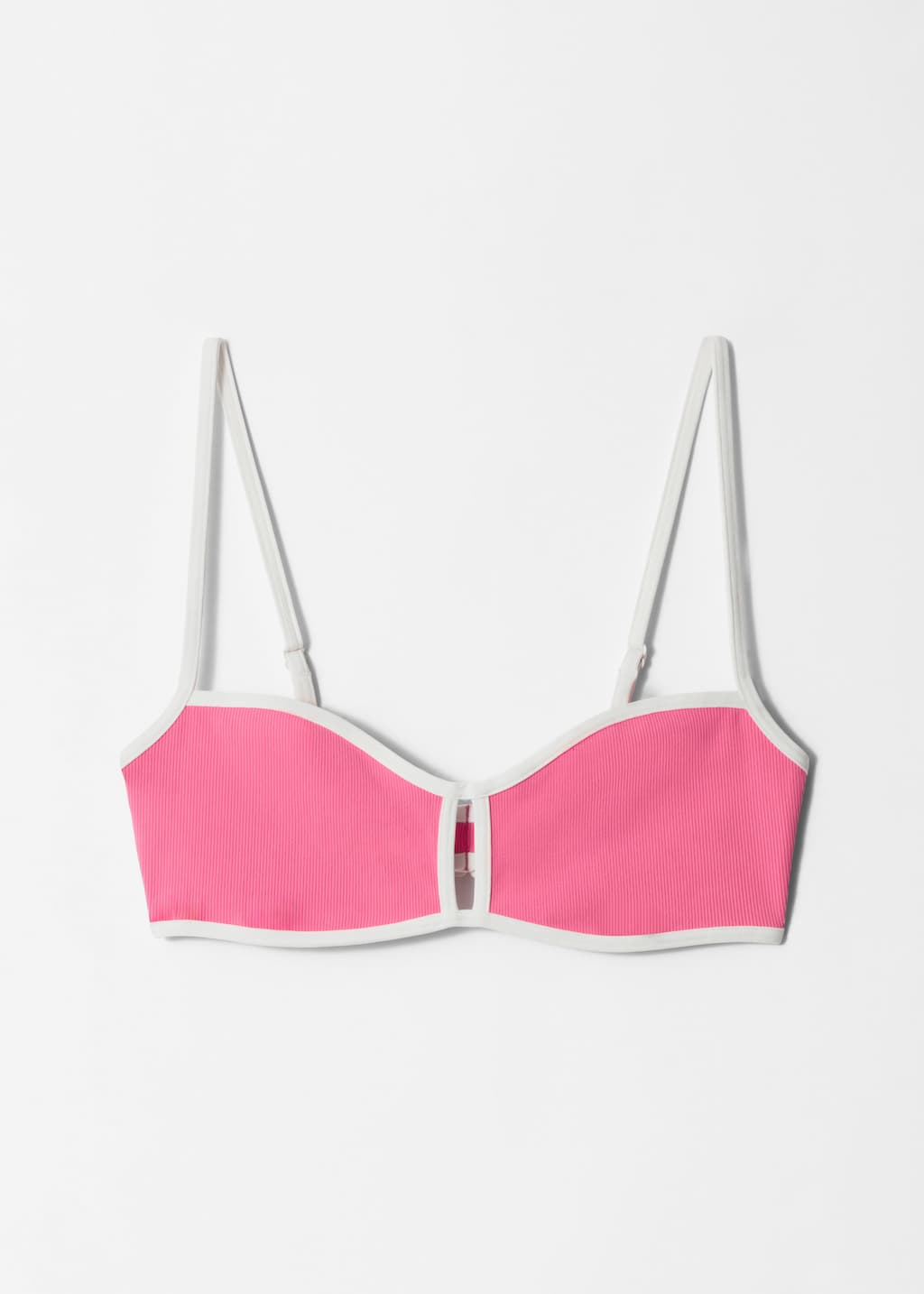 Image of Top de bikini con ribete en contraste