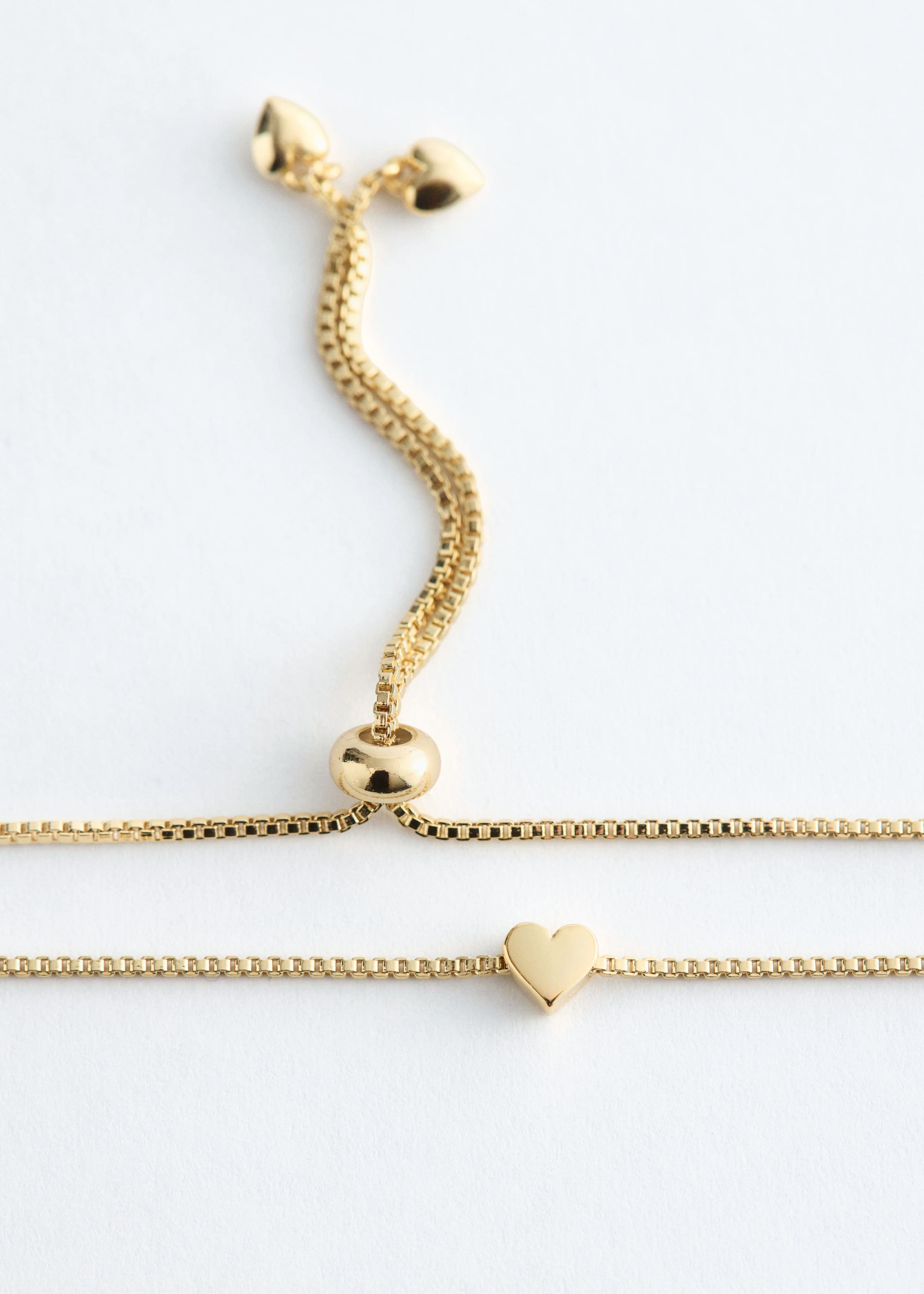 Image of Gliederarmband mit herzförmigen Anhängern