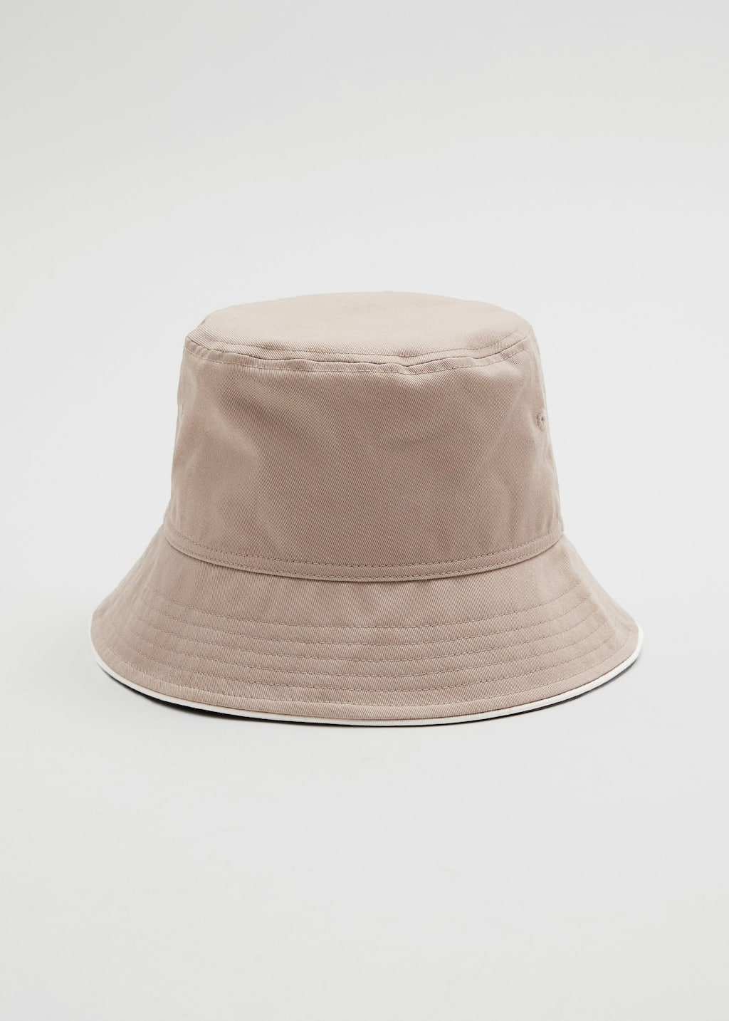 TopstitchedCottonBucketHat - Beige - Bodegón