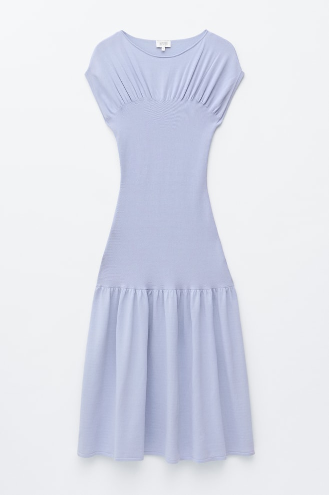 Vestido largo con piezas tipo panel - Azul - 1